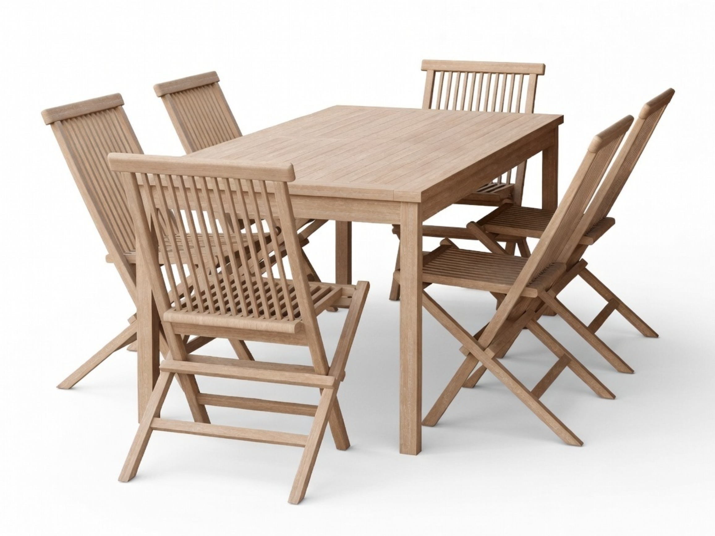 Conjunto de mesa y sillas Nunova 144 (Luminoso madera)