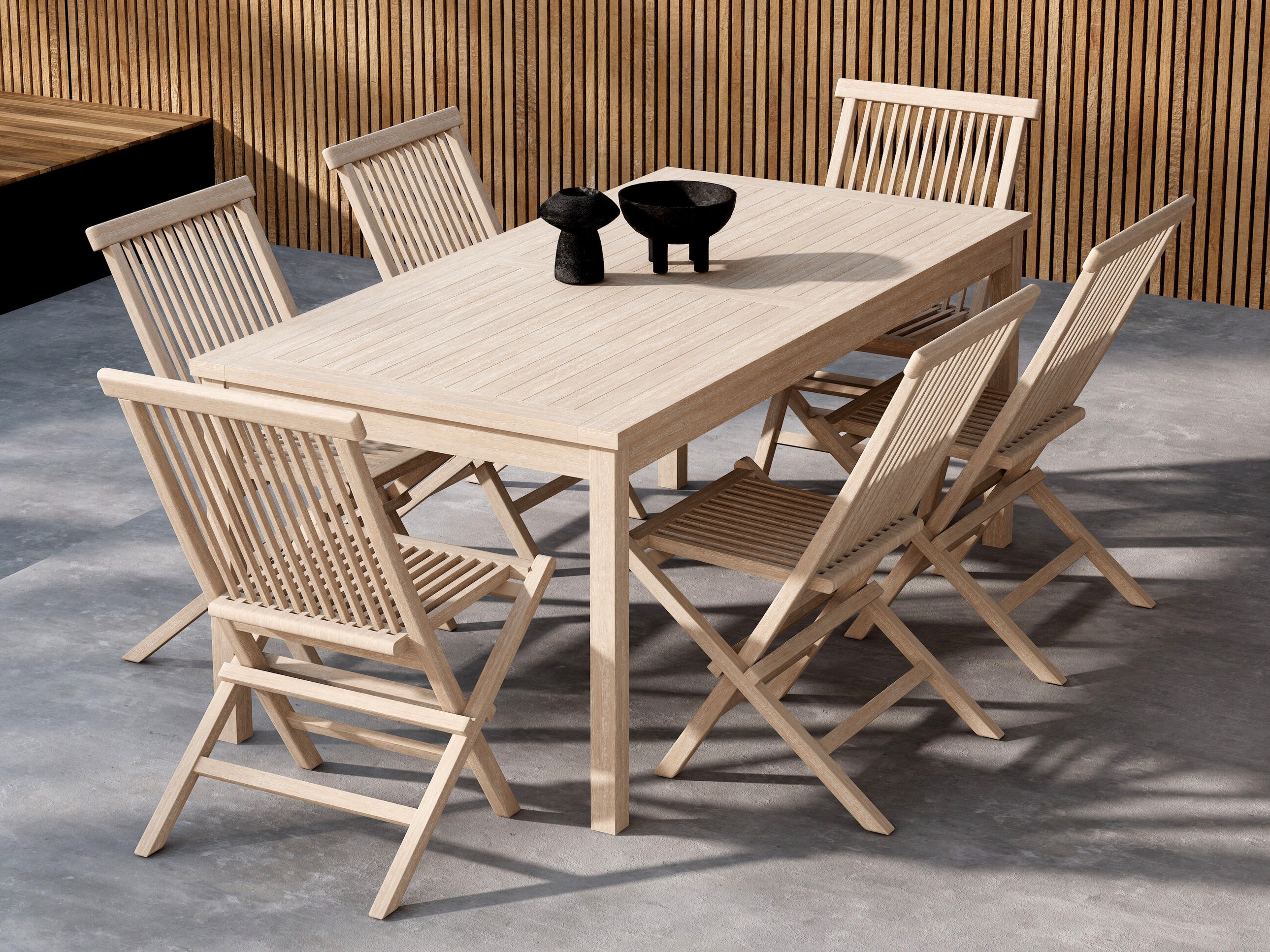 Conjunto de mesa y sillas Nunova 144 (Luminoso madera)