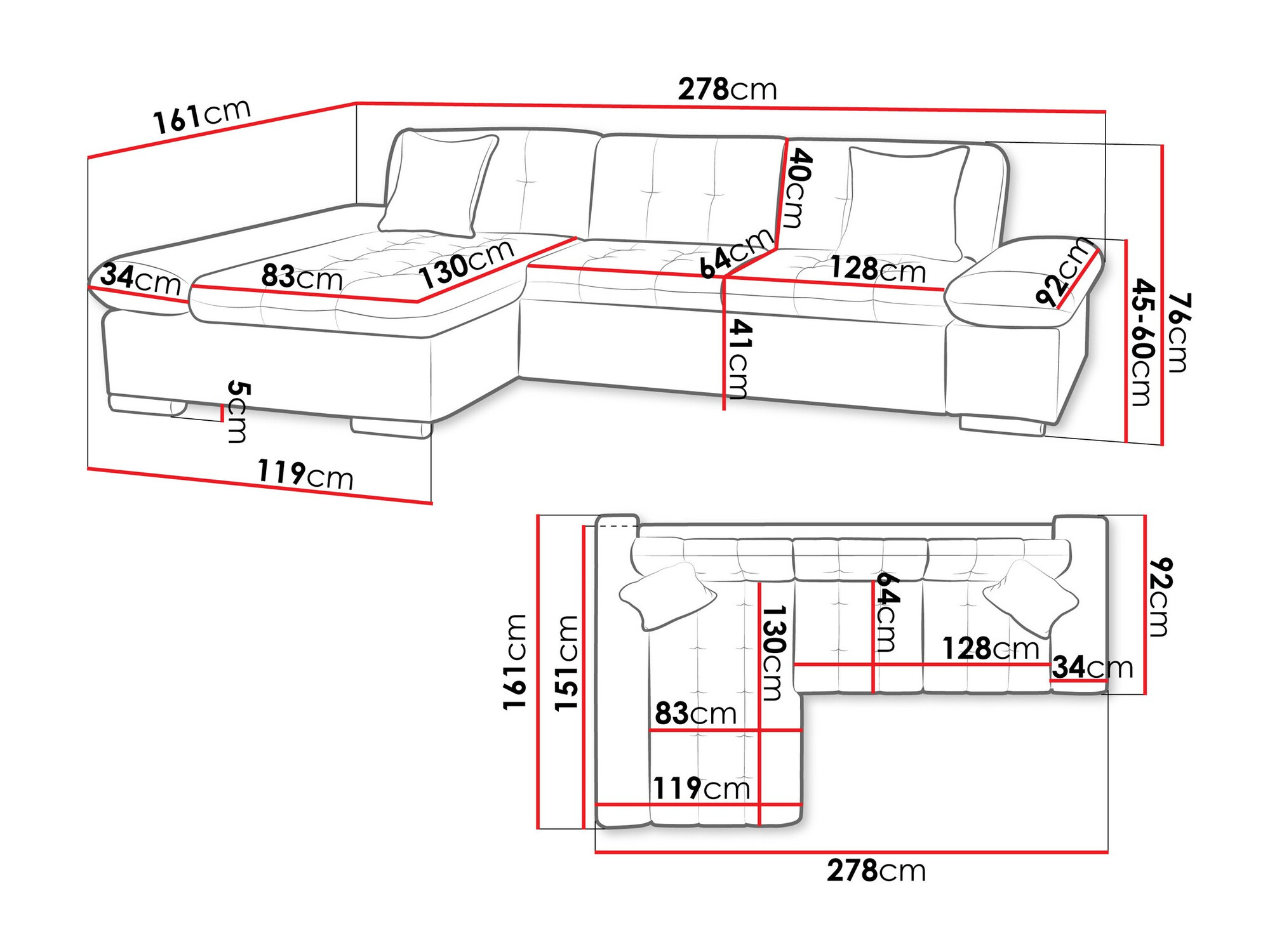Sofá rinconero SP6673