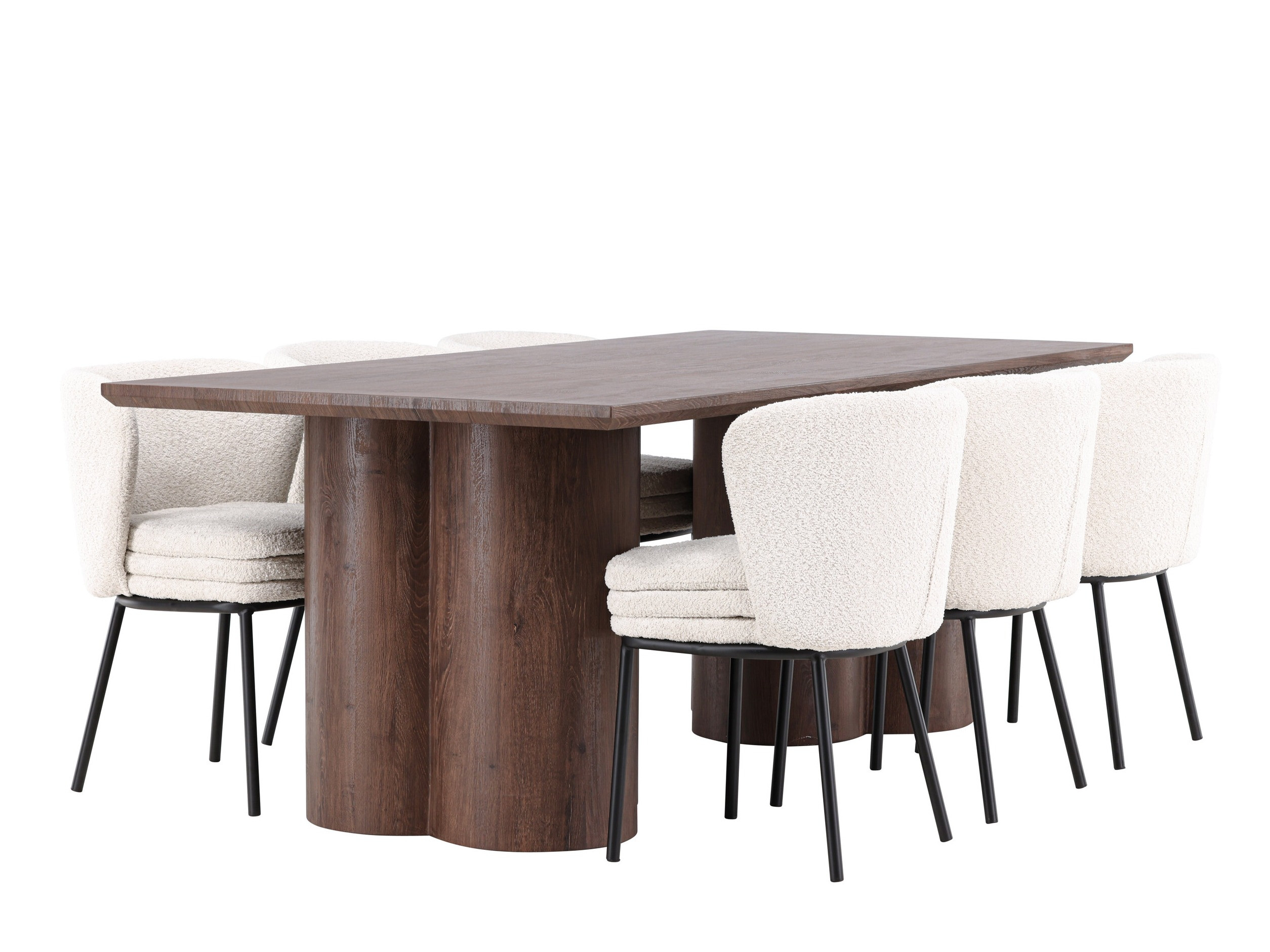 Conjunto de mesas y sillas para comedor Dallas 5176 (Marrón)