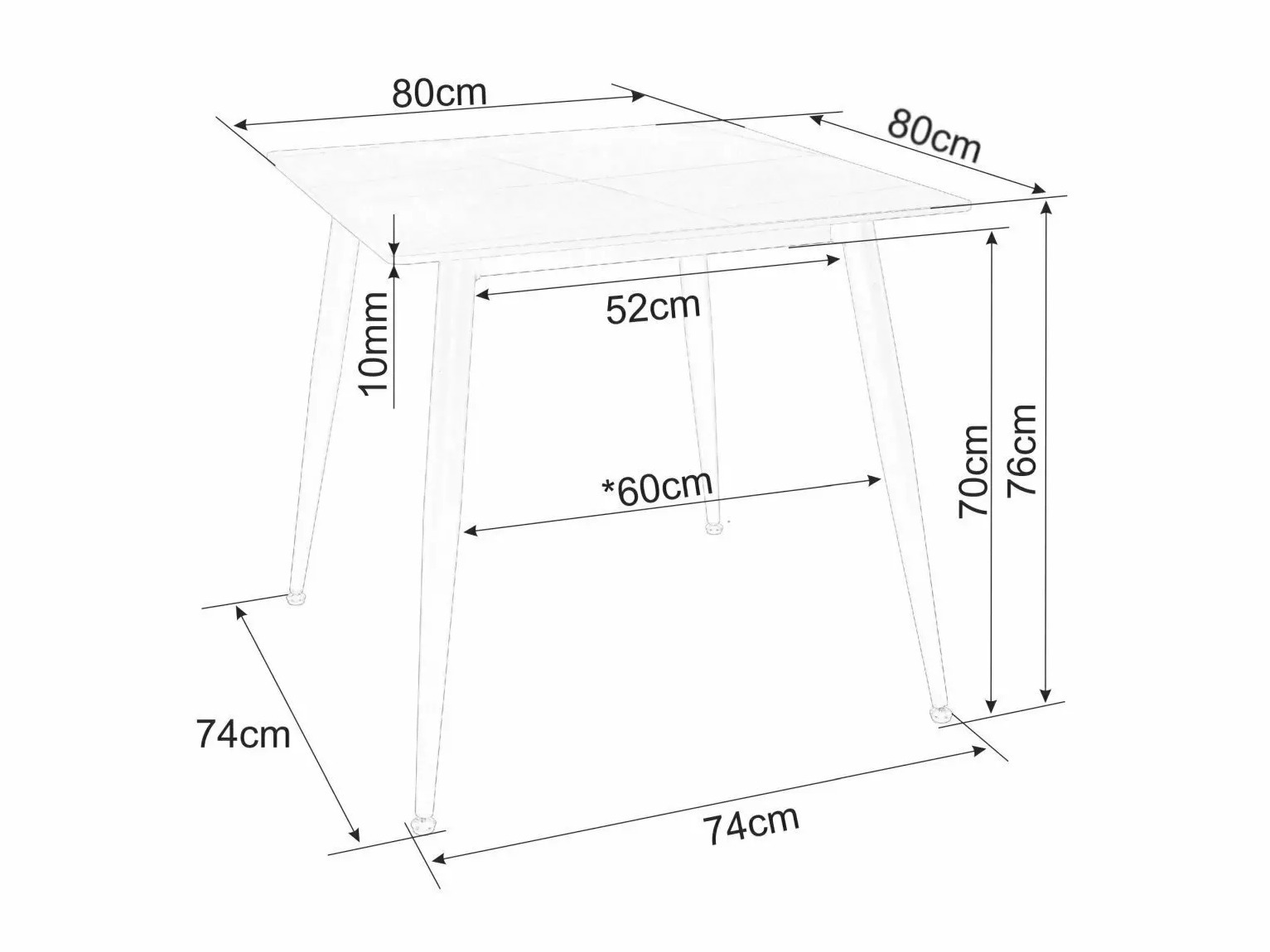 Mesa Detroit 876 (Mármol blanco)