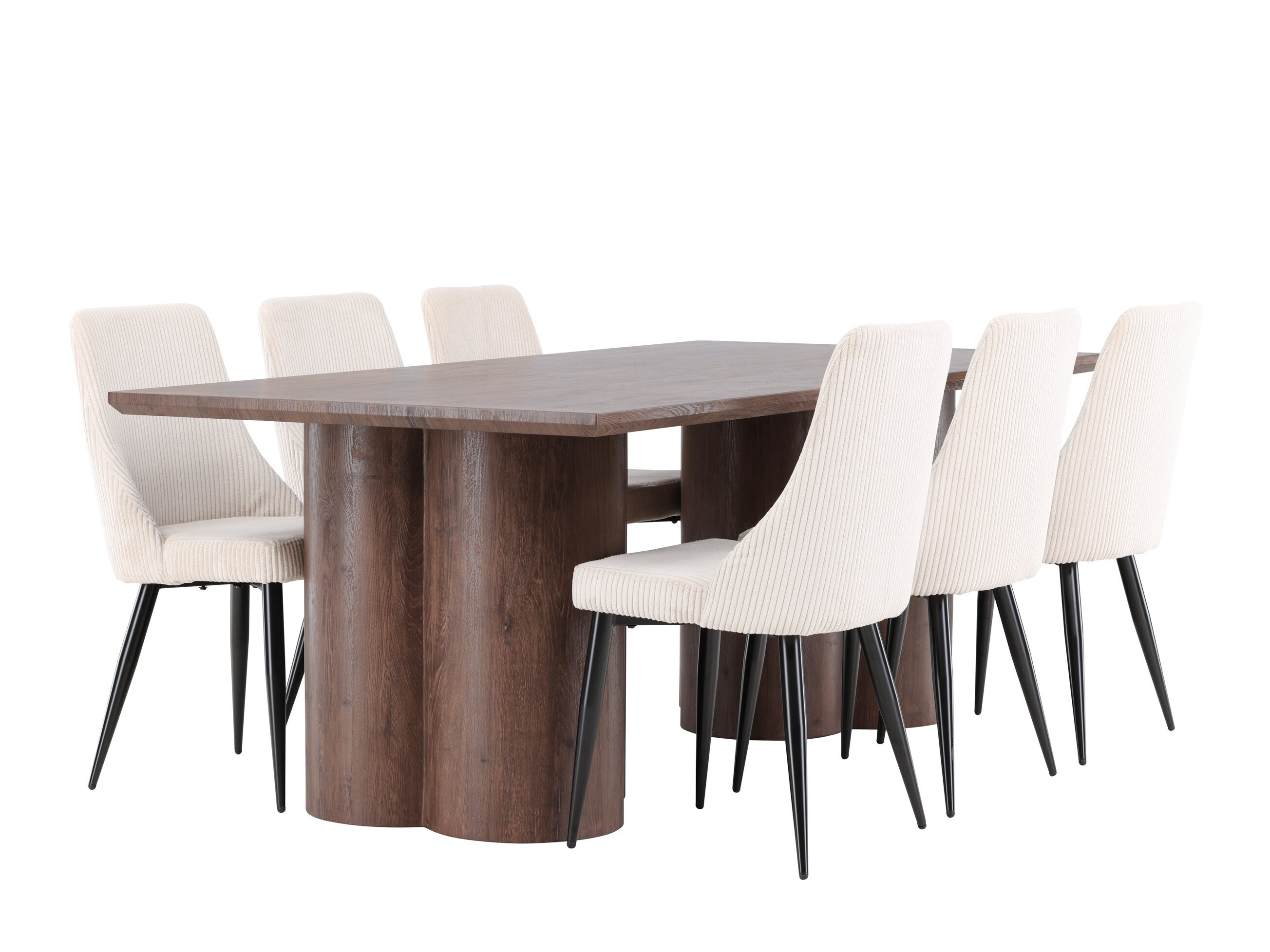 Conjunto de mesas y sillas para comedor Dallas 5179 (Marrón)