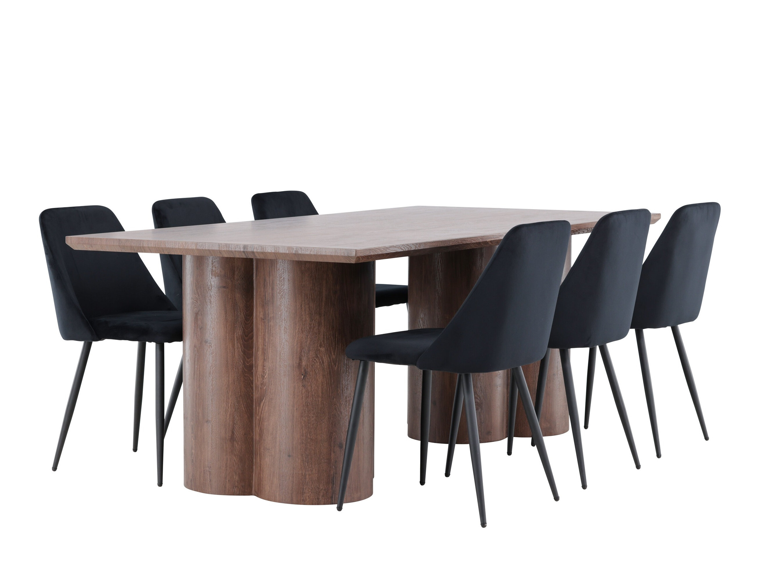 Conjunto de mesas y sillas para comedor Dallas 5182 (Marrón)