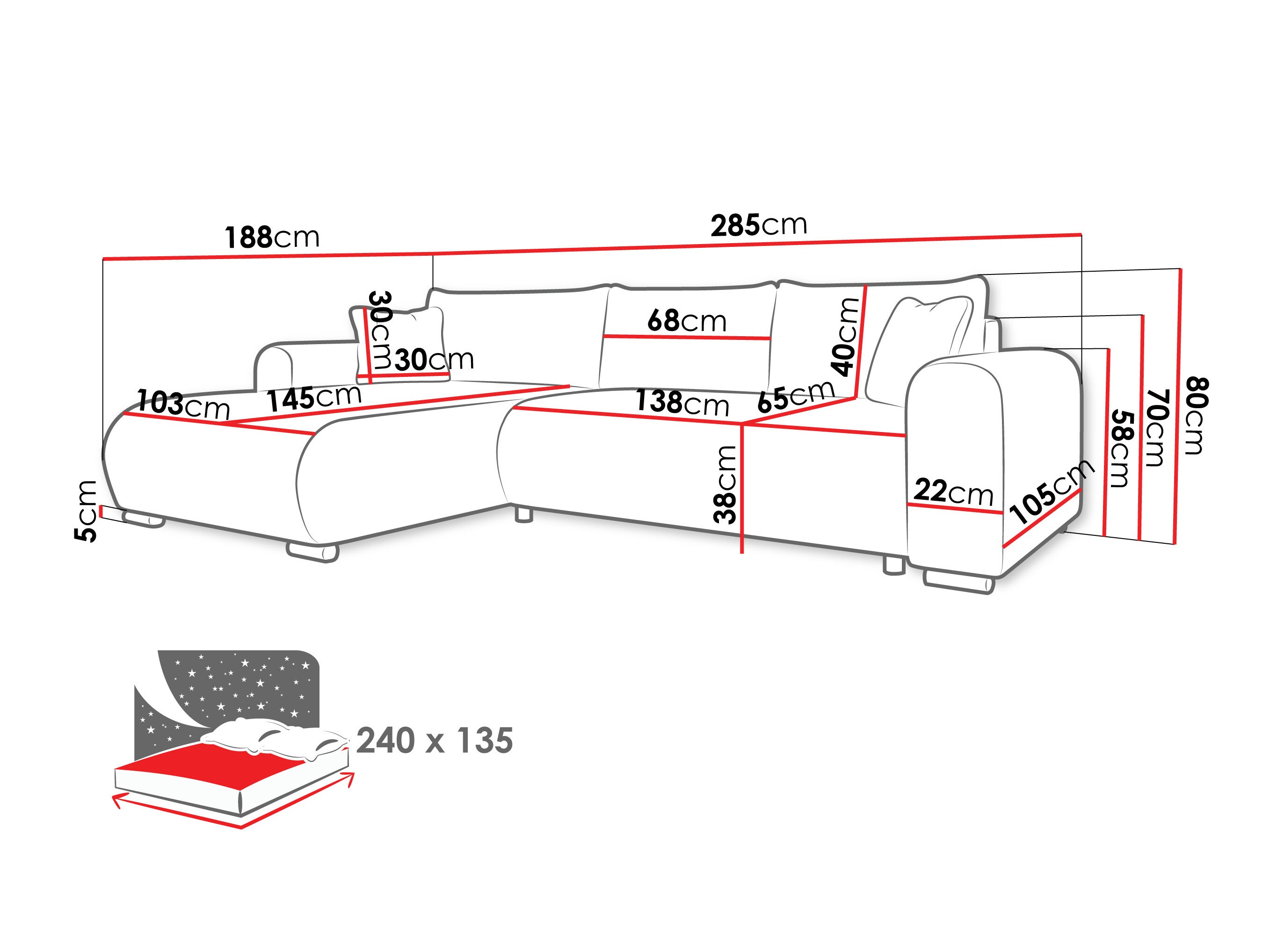 Sofá rinconero Comfivo Consors (Poso 110)