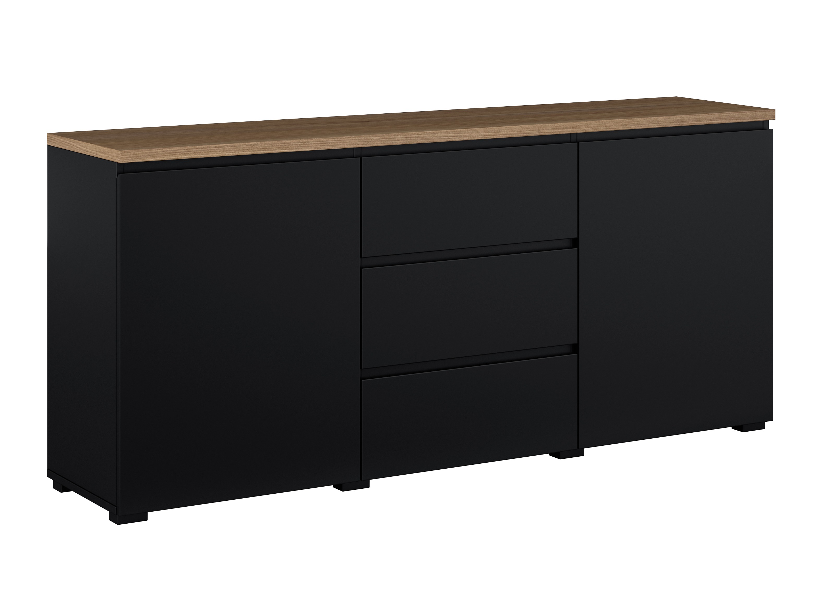 Cómoda Baletu 106 (Negro + Roble)