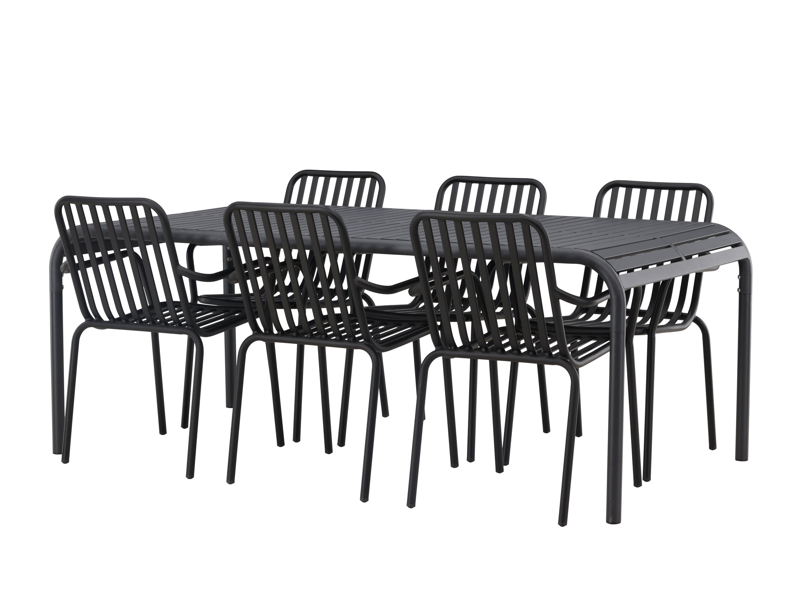 Conjunto de mesa y sillas Dallas 3541 (Negro)