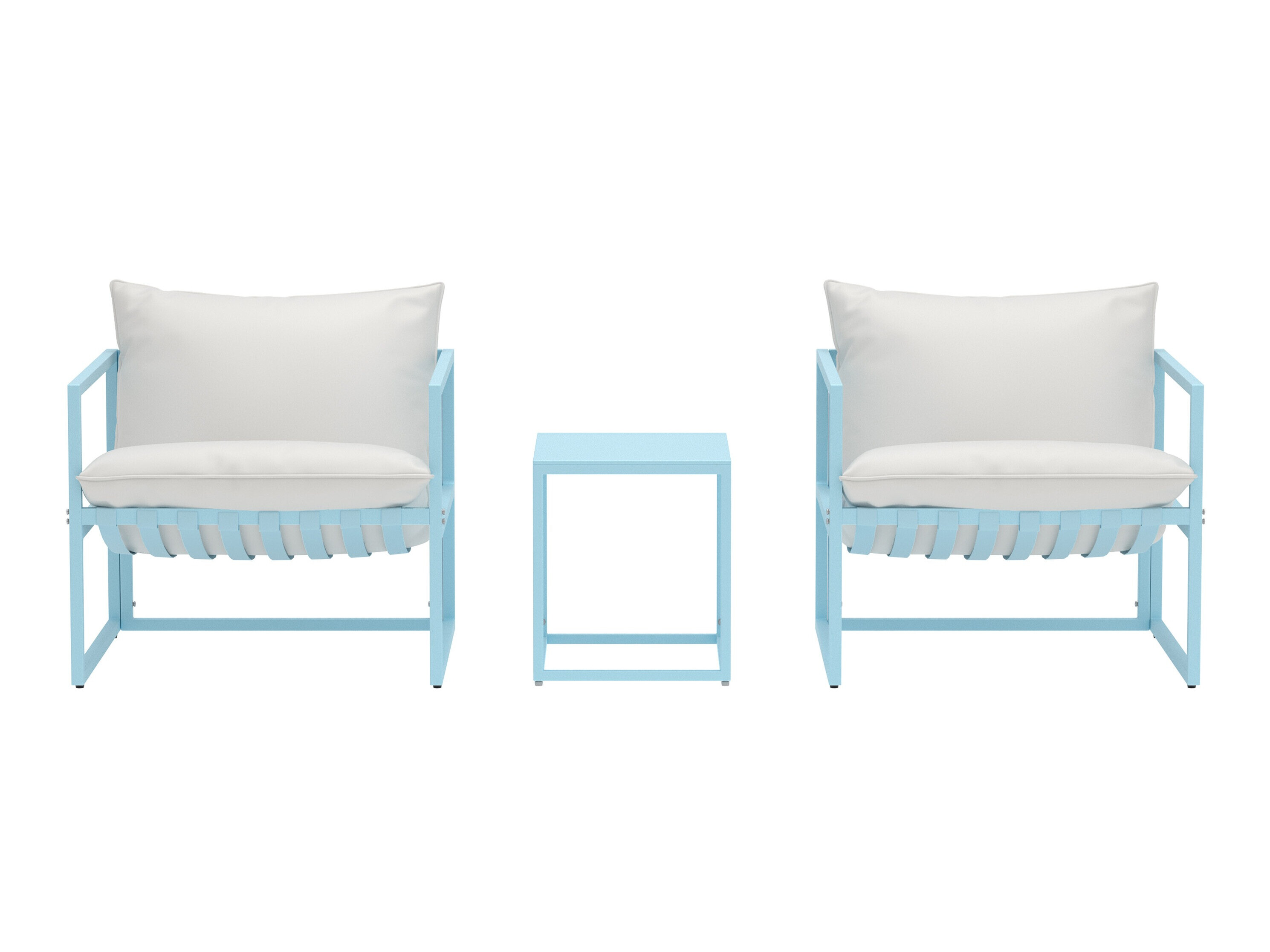 Conjunto de muebles de exterior Dallas 5186 (Azul claro + Beige)