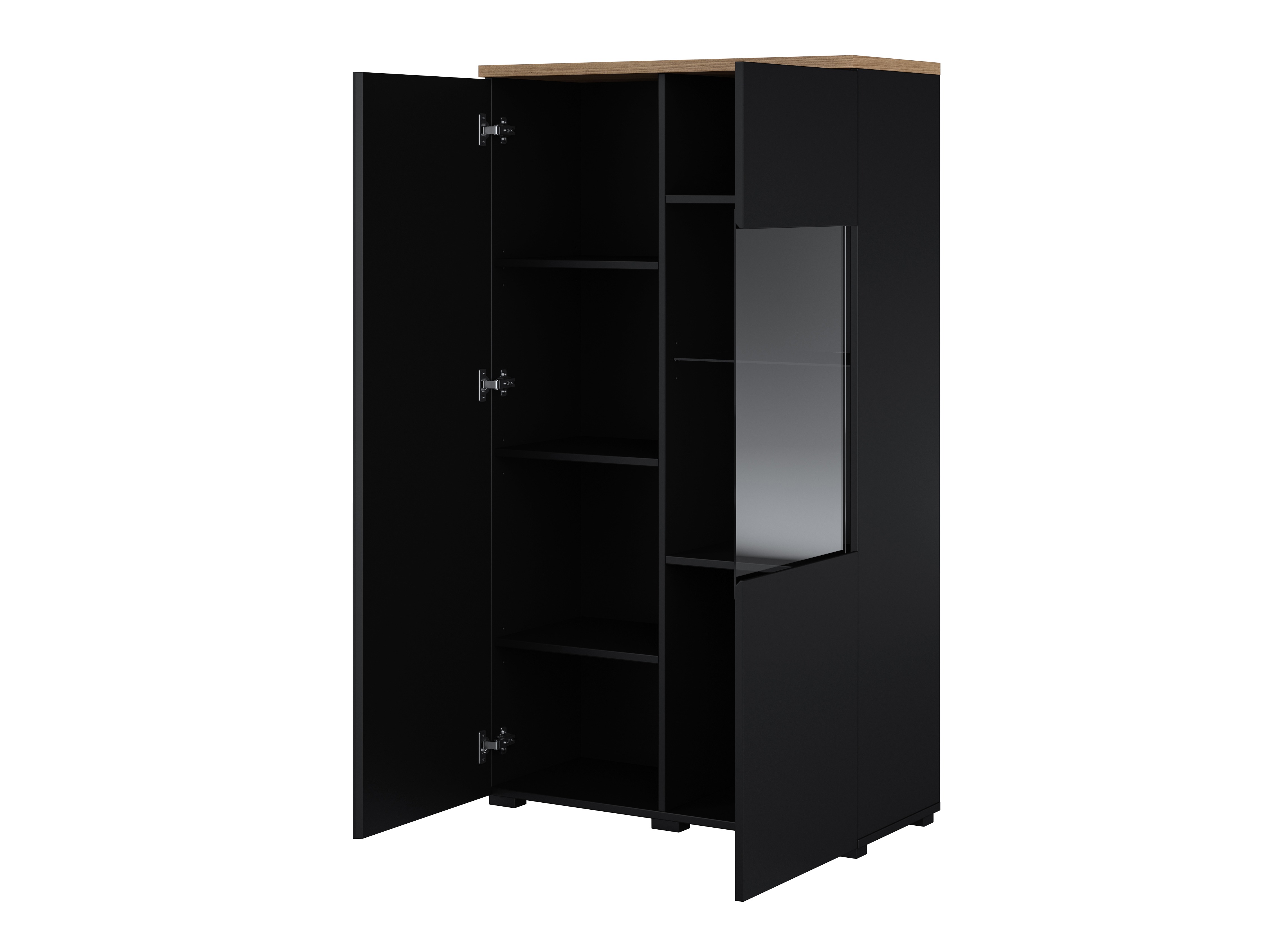 Estantería Baletu 108 (Negro + Roble)