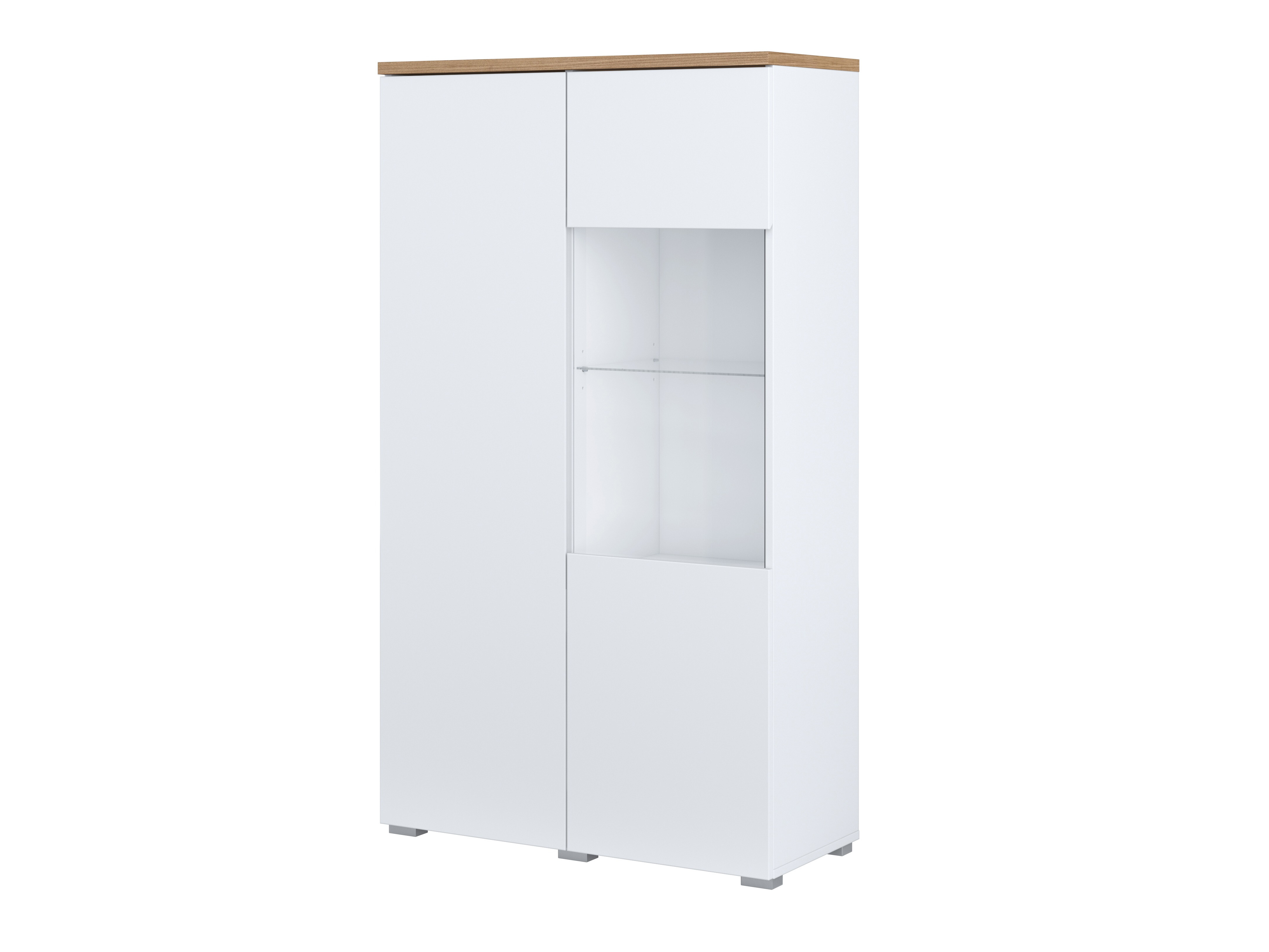 Estantería Baletu 108 (Blanco + Roble)