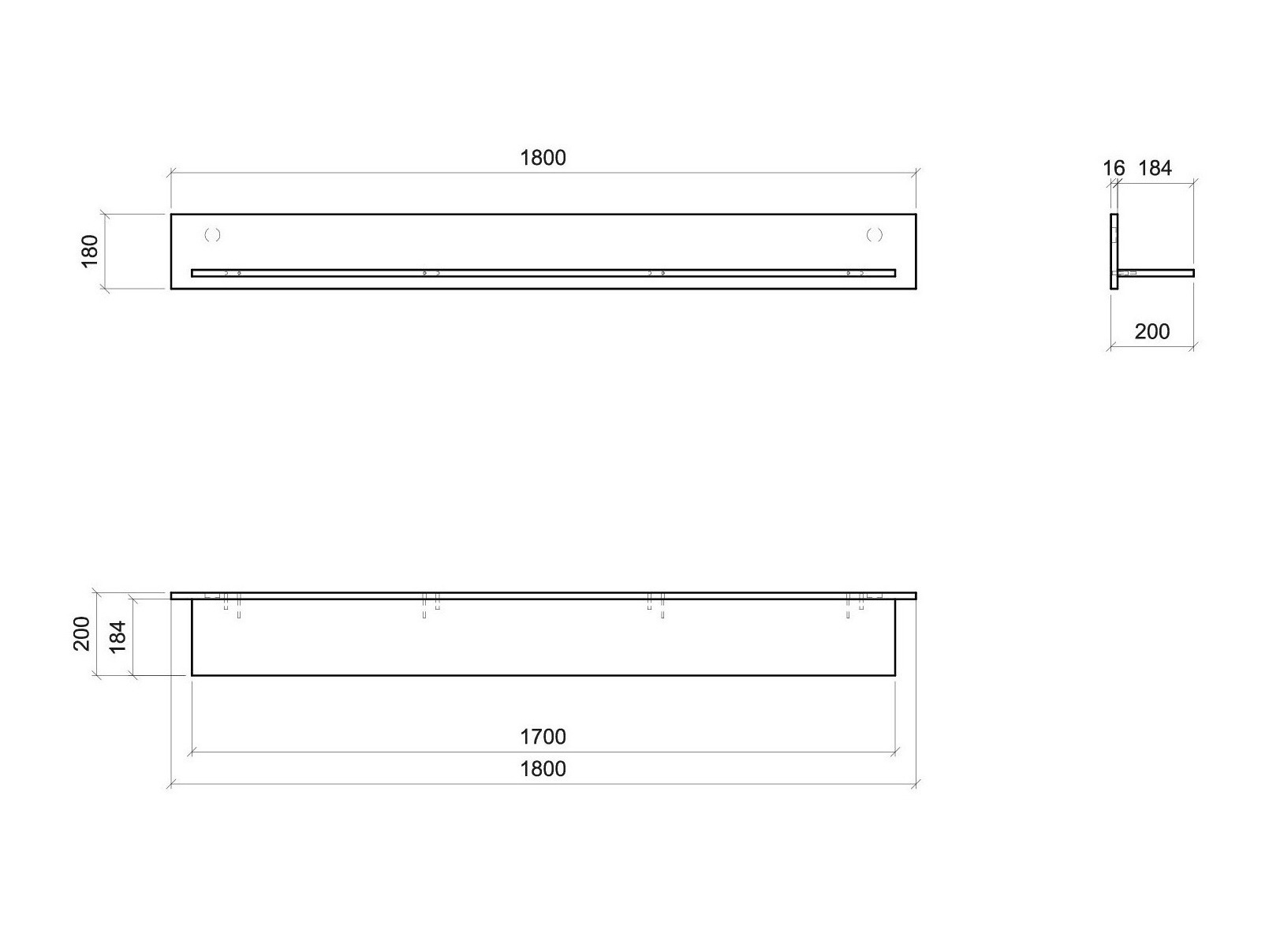 Estantería de pared Alnue 105