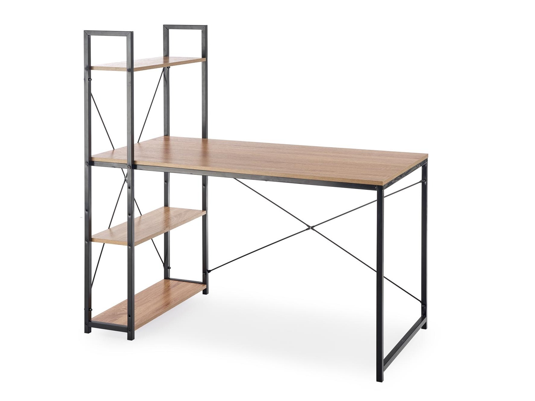 Mesa de oficina Houston 1888 (Roble Sonoma + Negro)