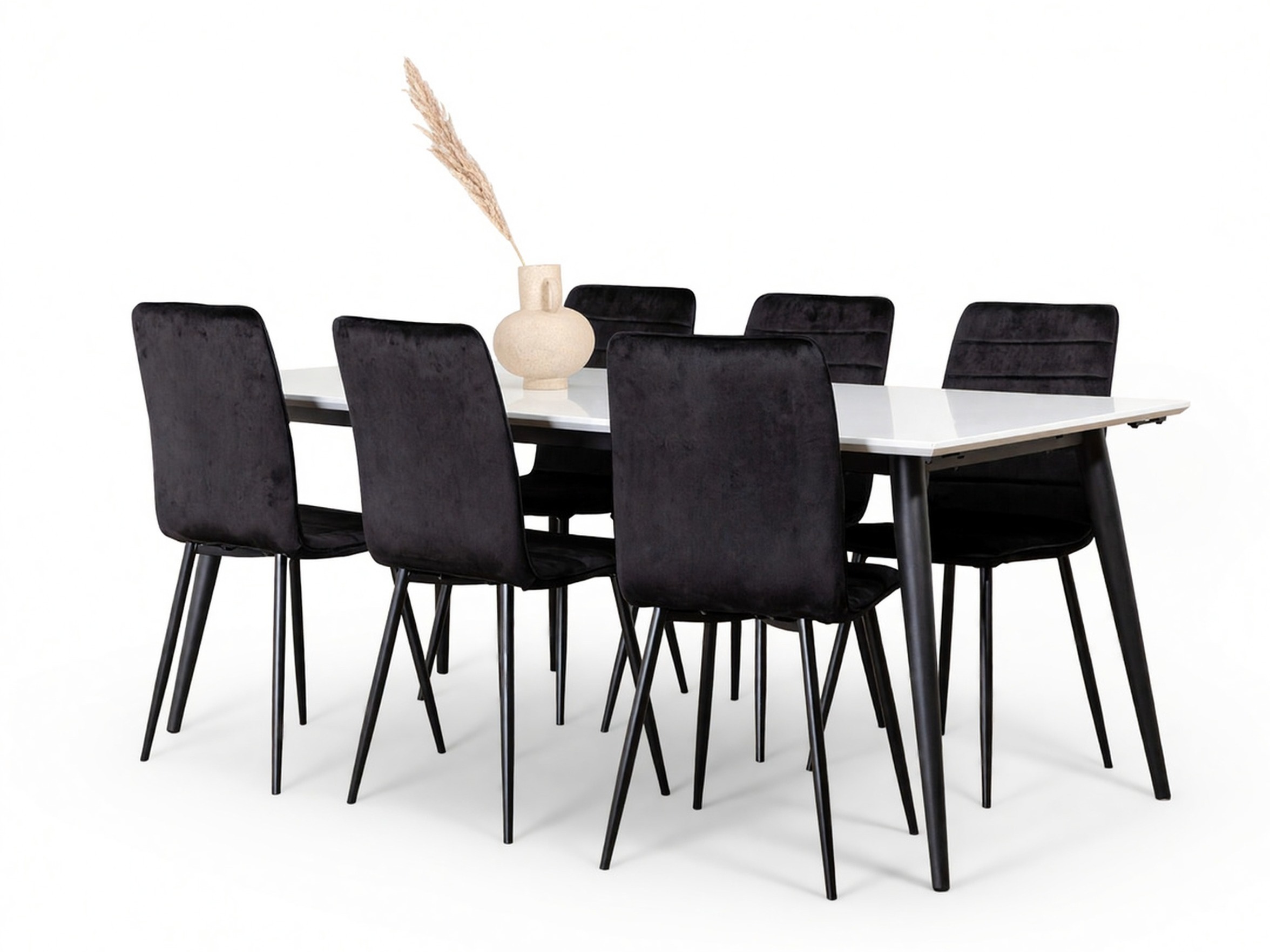 Conjunto de mesas y sillas para comedor Dallas 3439 (Negro)