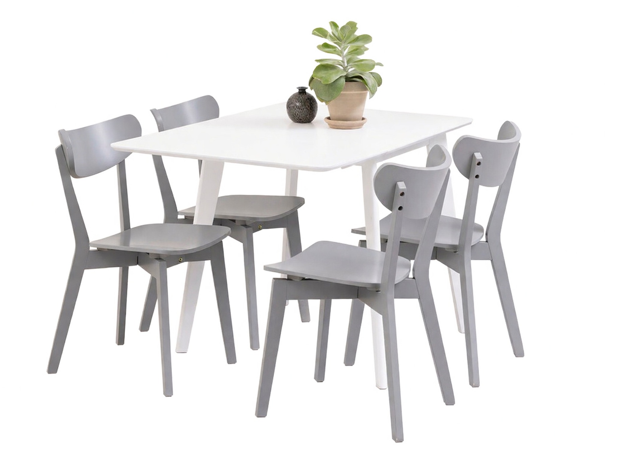 Conjunto de mesas y sillas para comedor Norsica 710 (Gris)