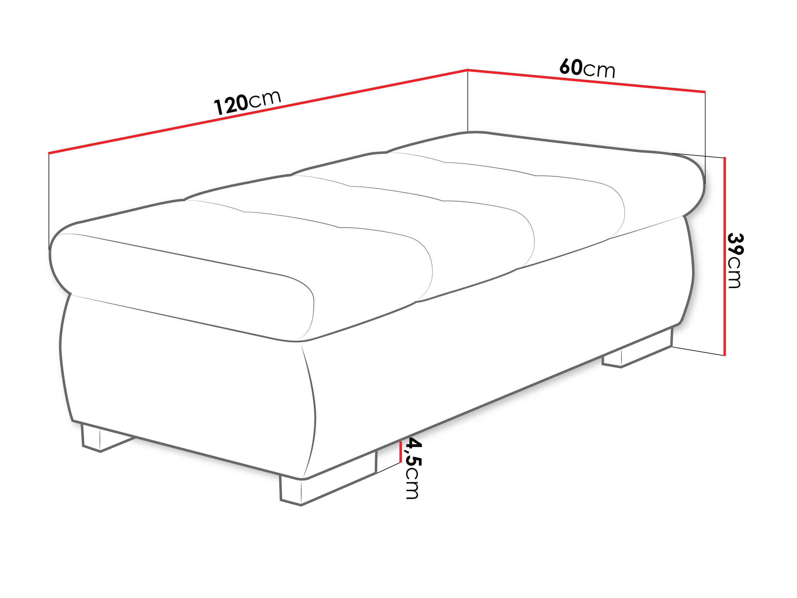 Banco tapizado Comfivo Nitor I (Soft 017 + Lawa 05)