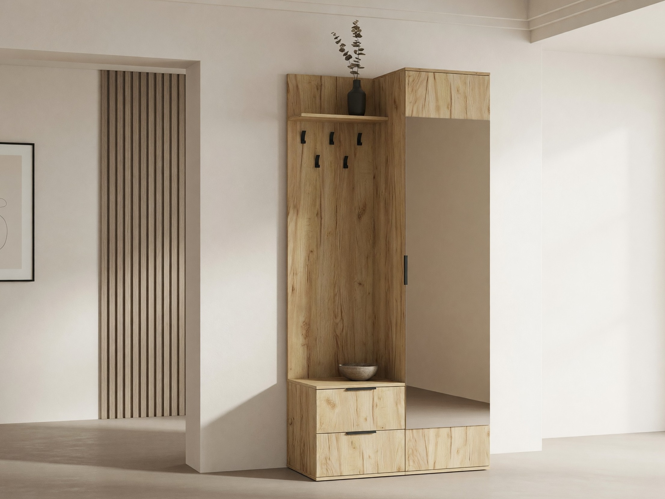 Conjunto para recibidor Houston 2004 (Roble dorado)