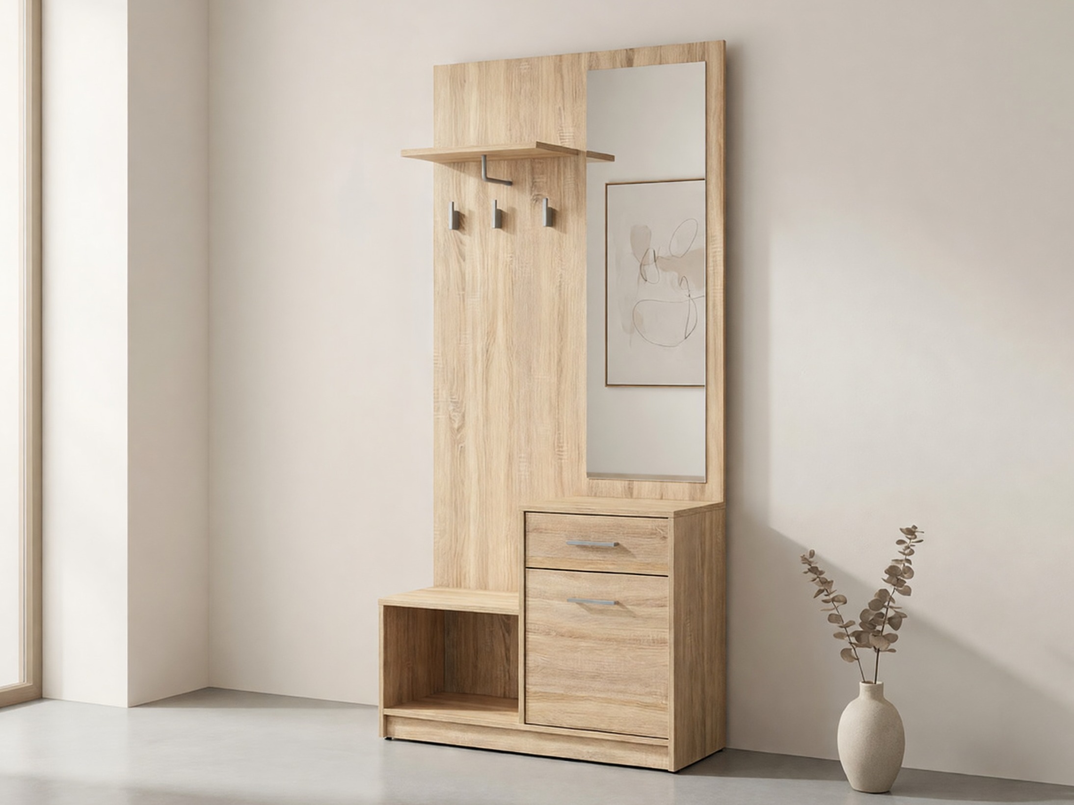 Conjunto para recibidor Novsore 121 (Roble Sonoma)