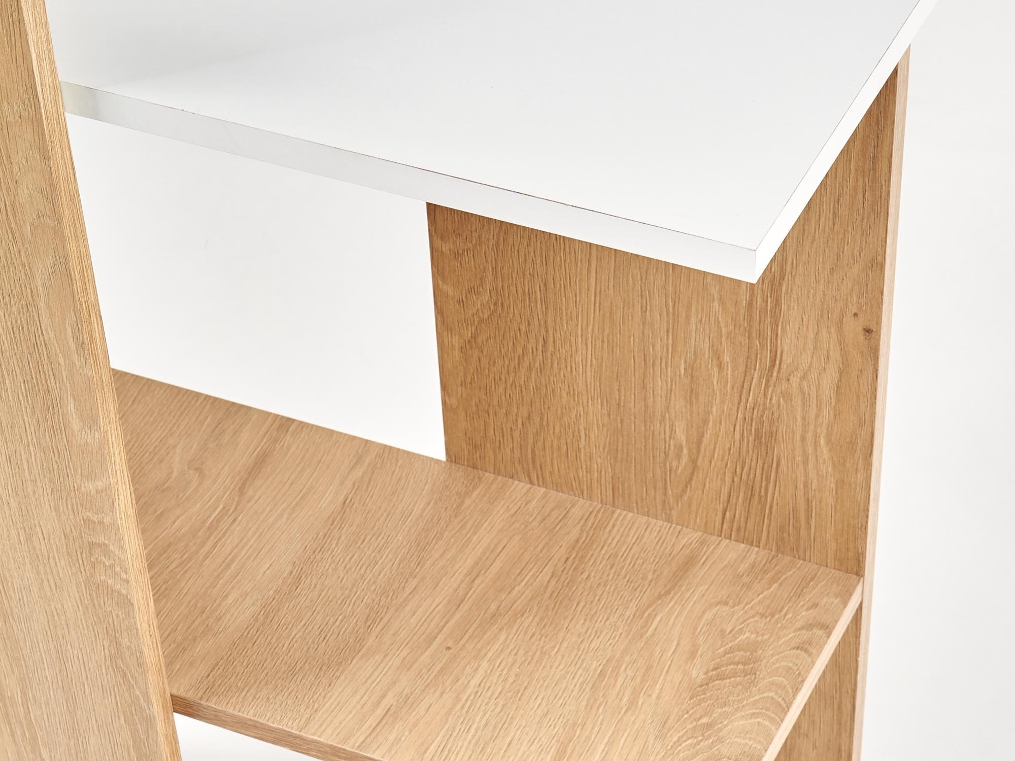 Mesa de oficina Houston 825 (Blanco + Roble dorado)