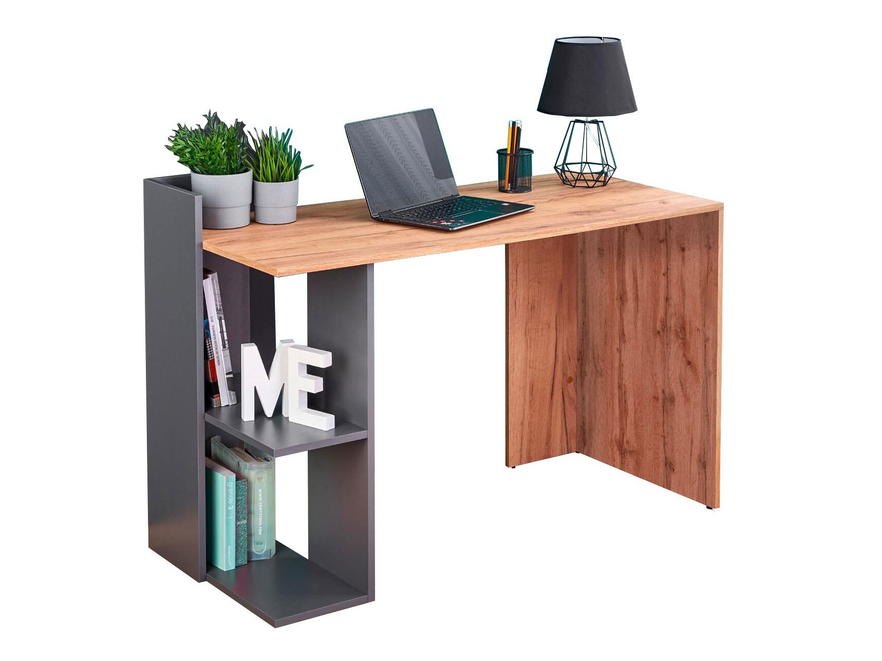 Mesa de oficina Houston 825 (Roble + Antracita)