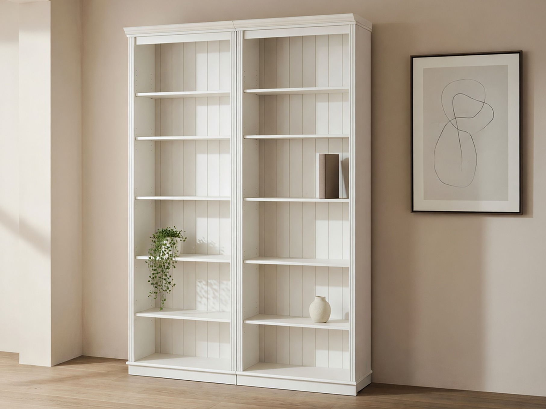 Conjunto de estantería Saltoro 116 (Blanco)