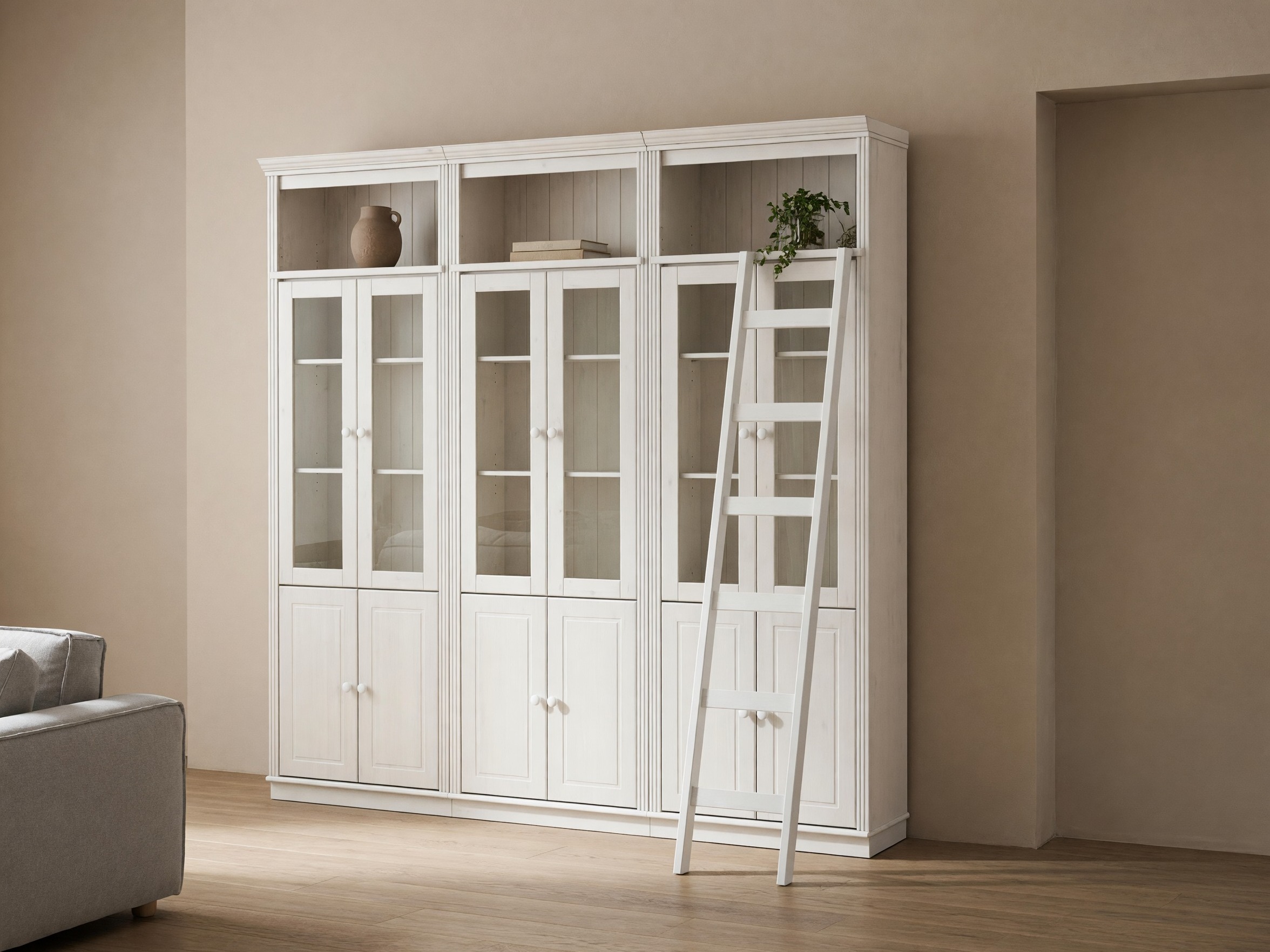 Conjunto de estantería Saltoro 130 (Blanco)