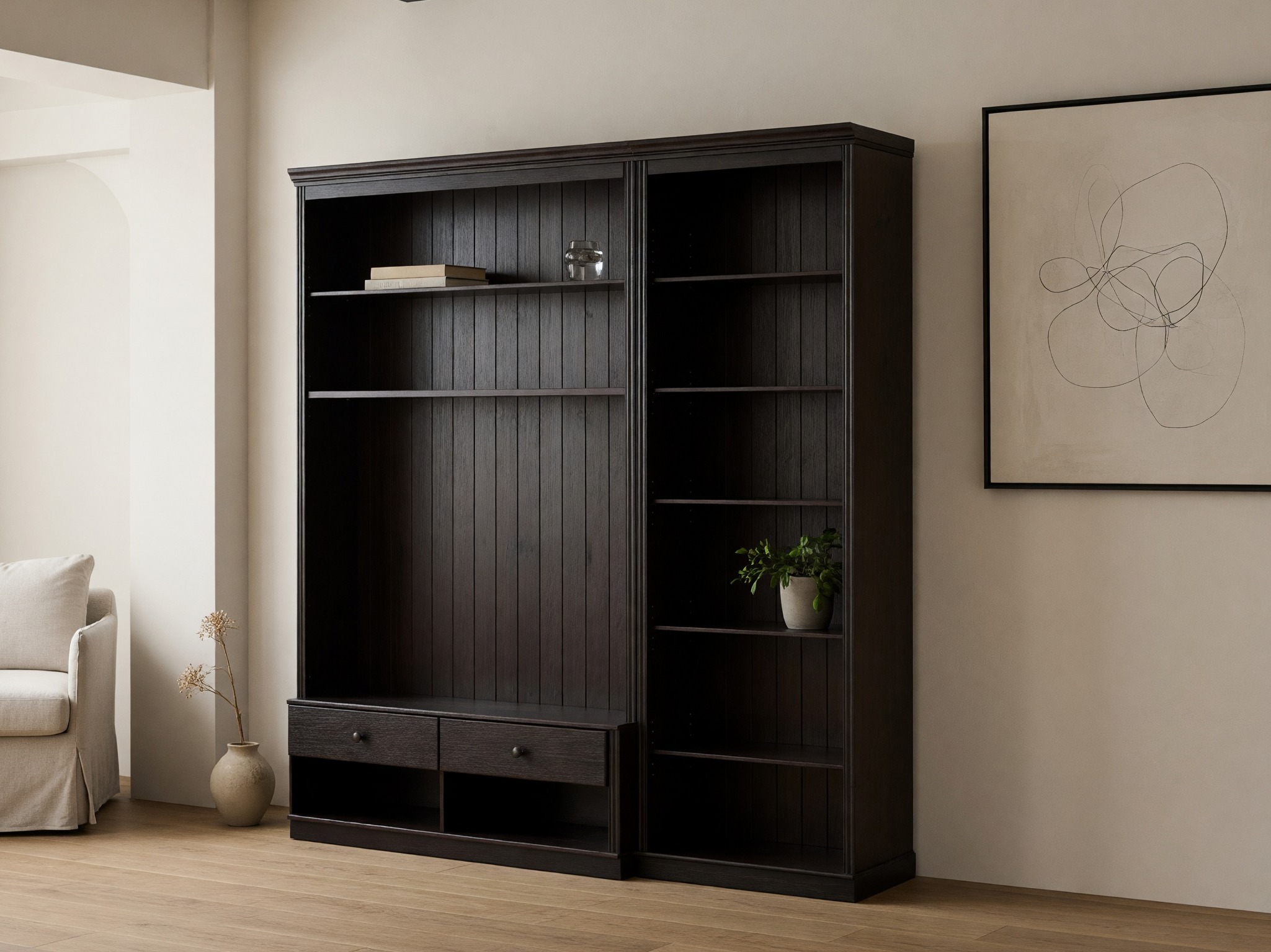 Conjunto de salón Saltoro 106 (Marrón oscuro)
