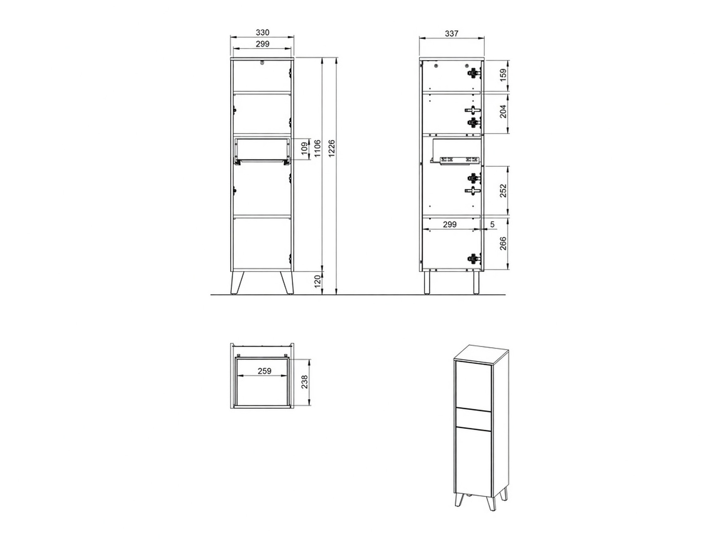 Conjunto de mueble de baño Voseri 109