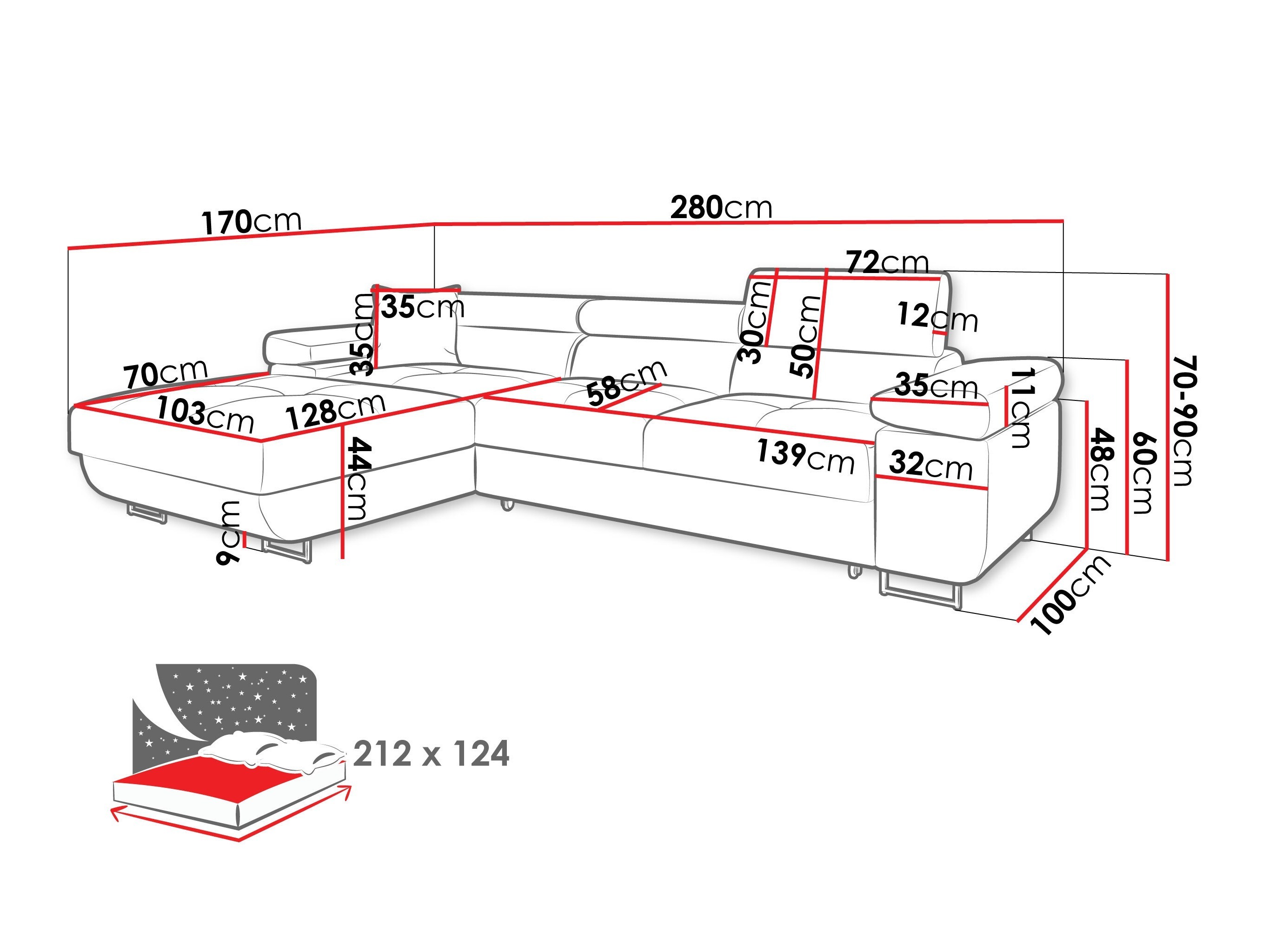 Sofá rinconero Comfivo Vinetum II (Poso 47)