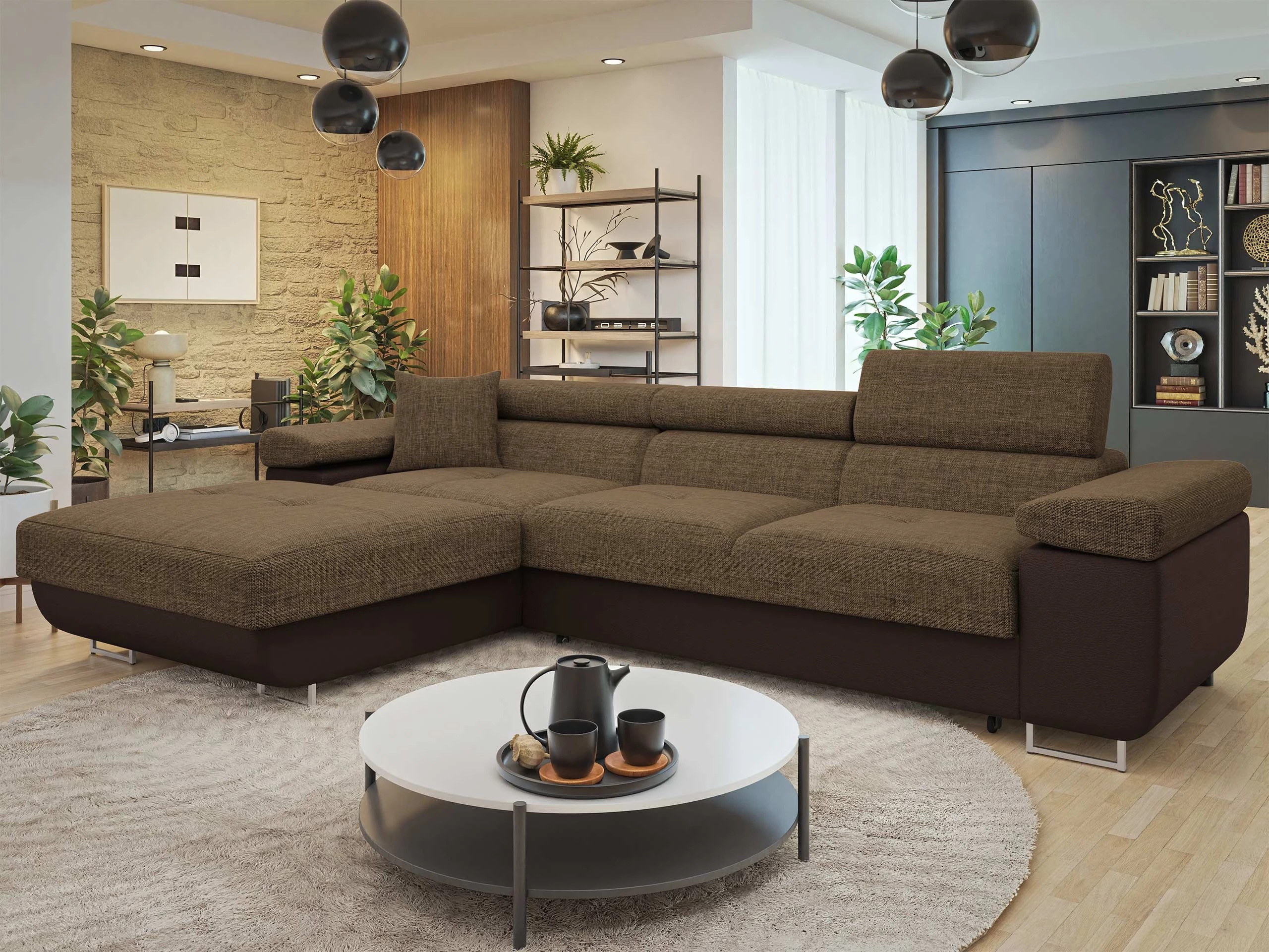 Sofá rinconero Comfivo Vinetum II (Soft 066 + Lux 03)