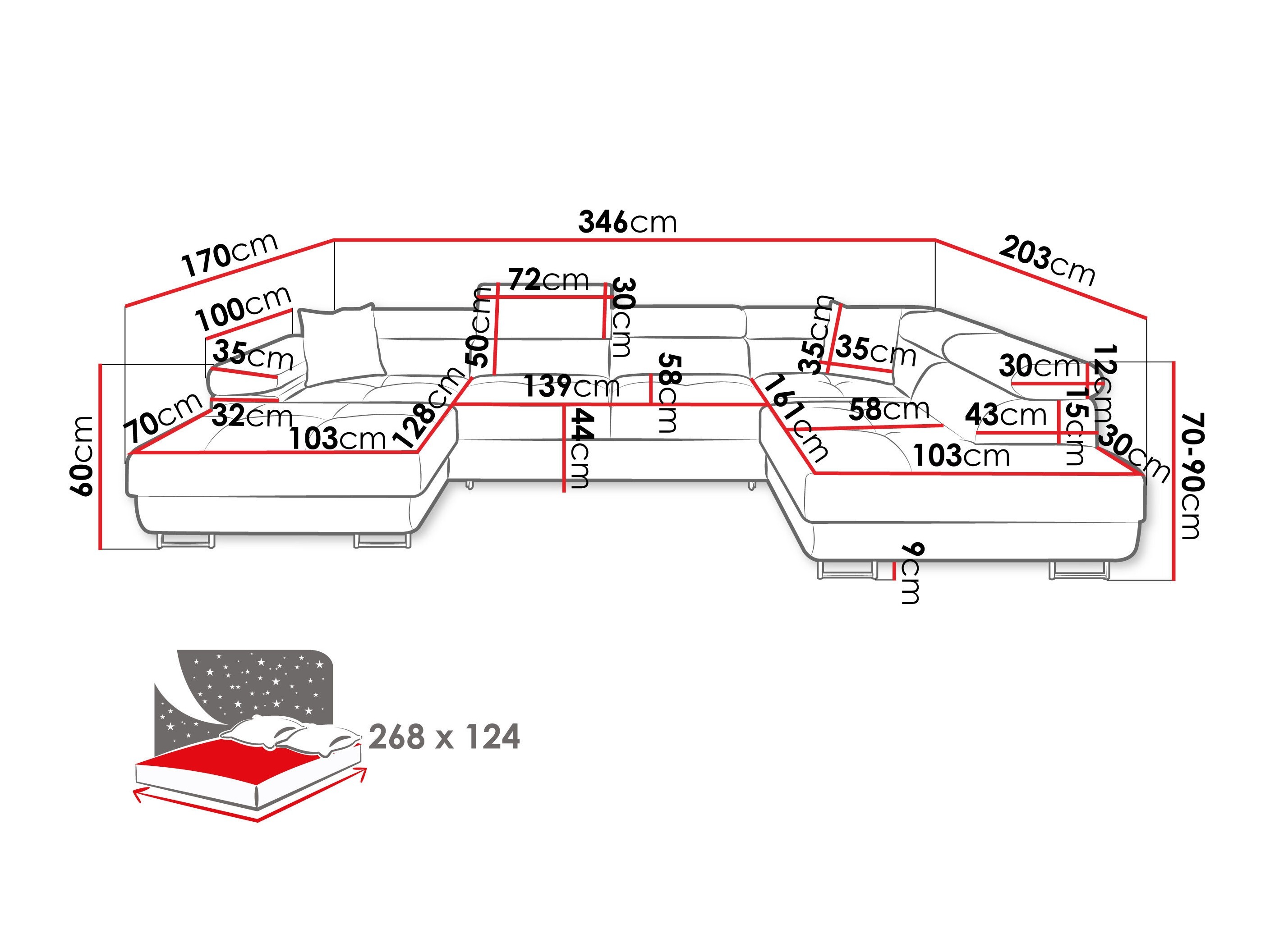 Sofá rinconero Comfivo Vinetum III (Manila 02)