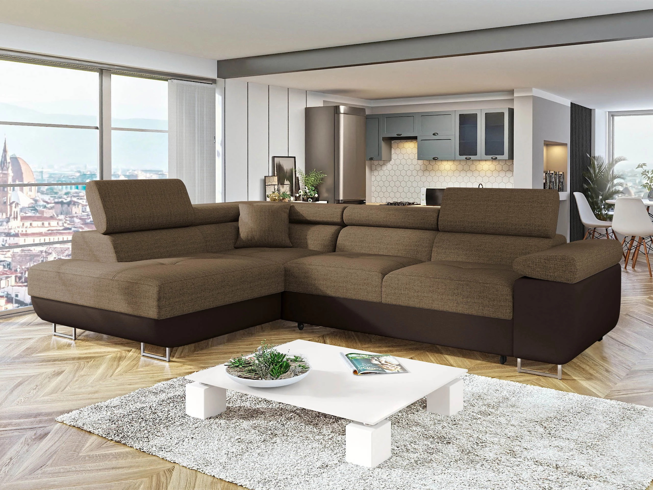 Sofá rinconero Comfivo Vinetum (Soft 066 + Lux 03)