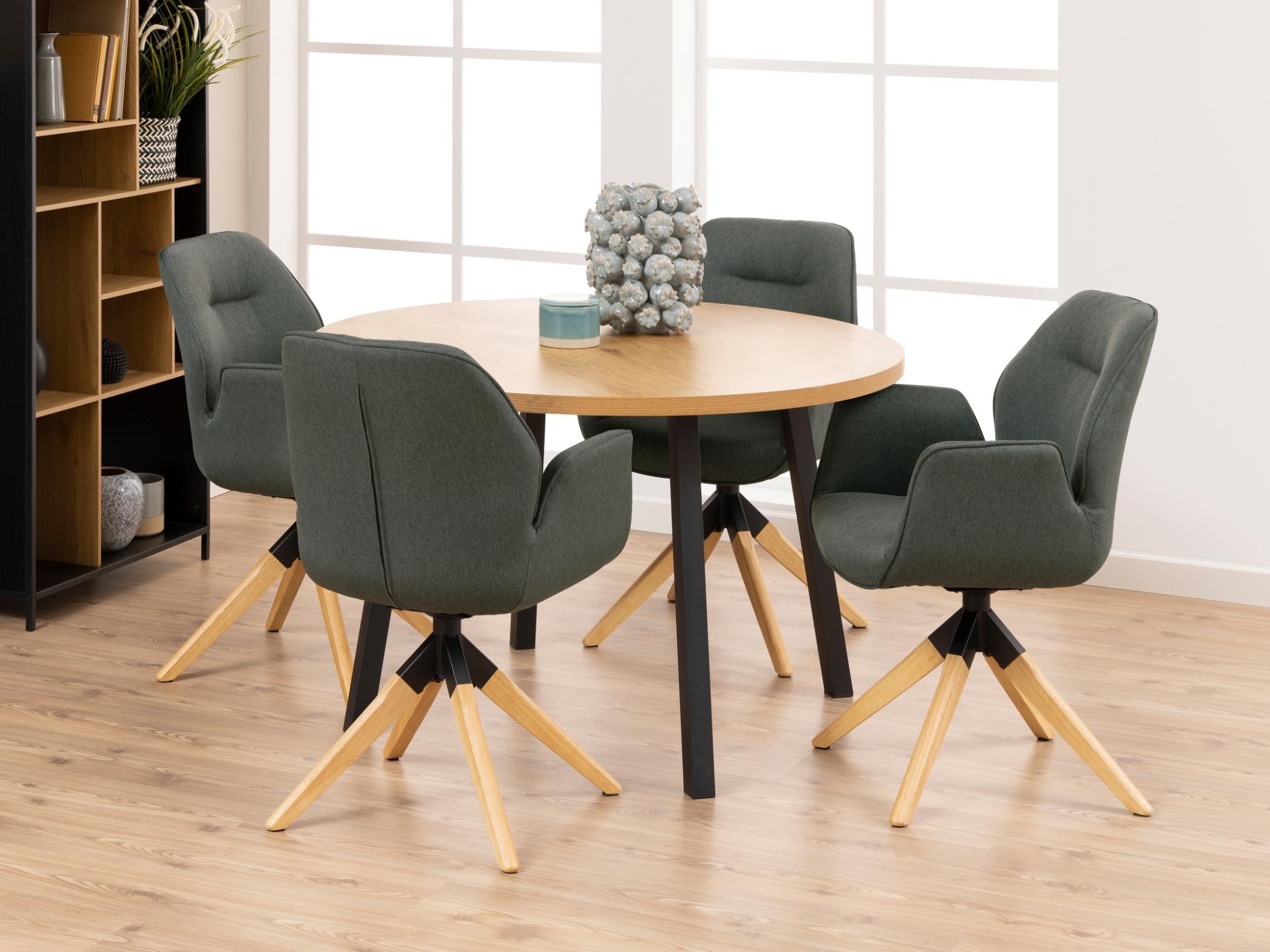 Silla Norsica 391 (Gris oscuro + Luminoso madera)