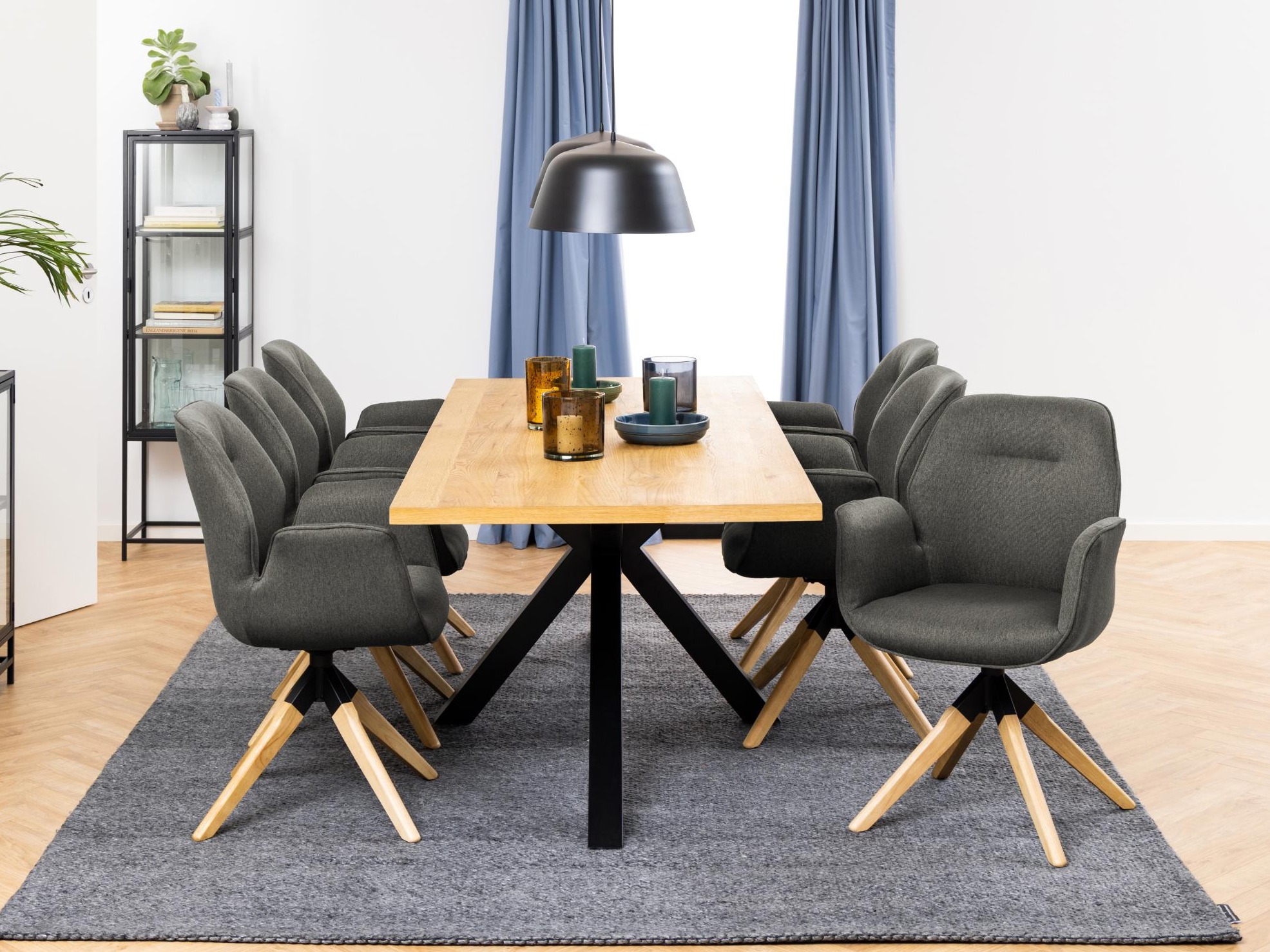 Silla Norsica 391 (Gris oscuro + Luminoso madera)