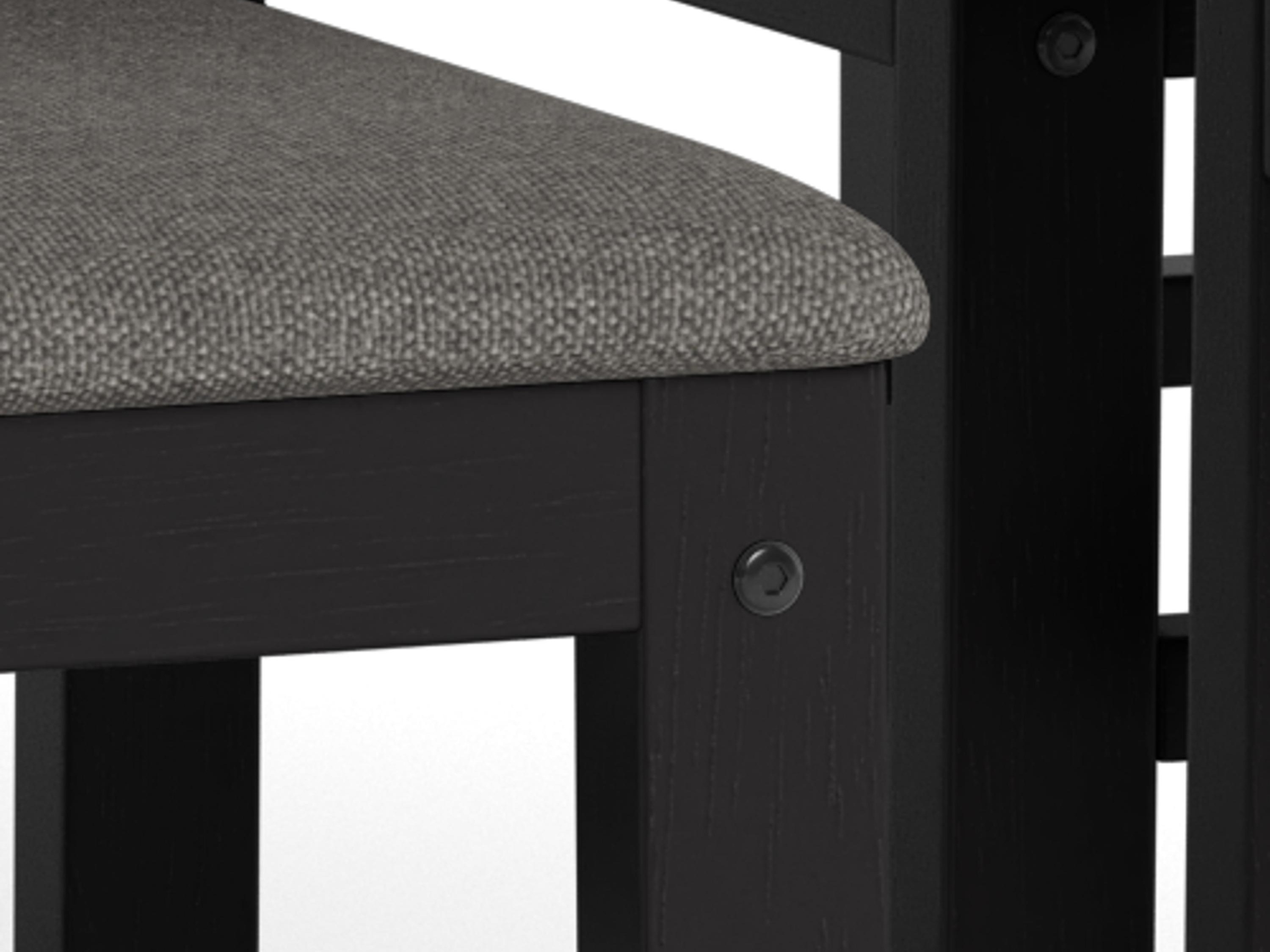 Conjunto de mesas y sillas para comedor Norsica 857 (Negro + Gris claro)