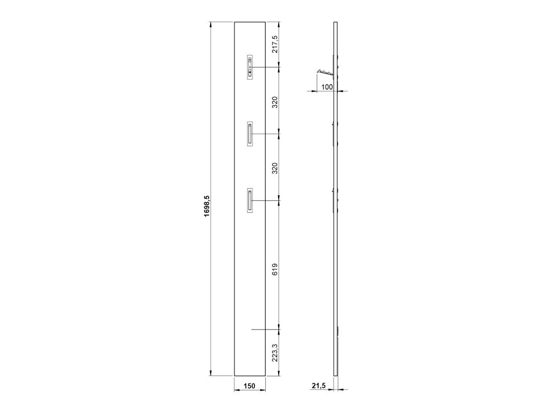Conjunto para recibidor Levfena 103 (Cachemira + Navarra roble + Blanco)