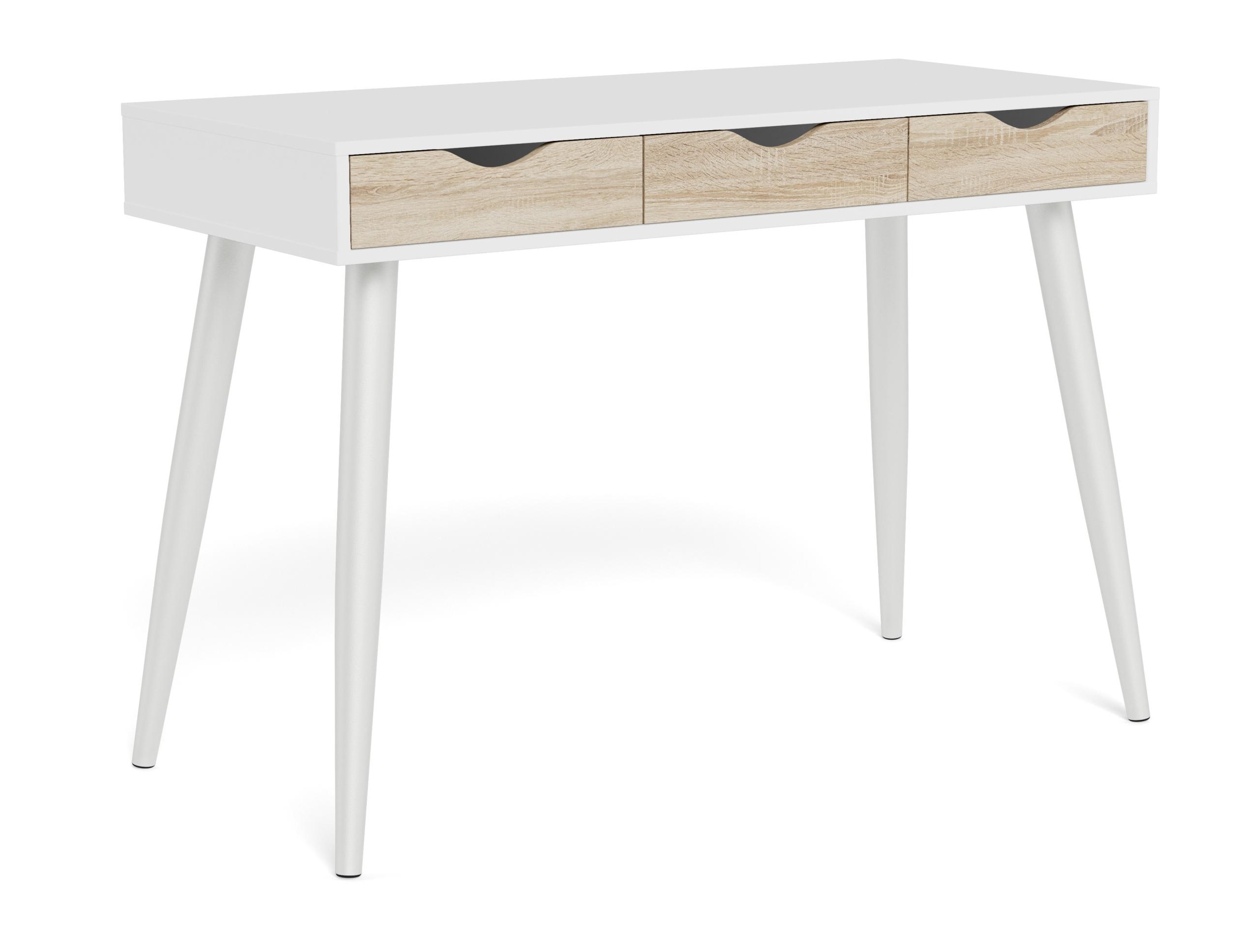 Mesa de oficina Norsica 113 (Blanco + Roble)