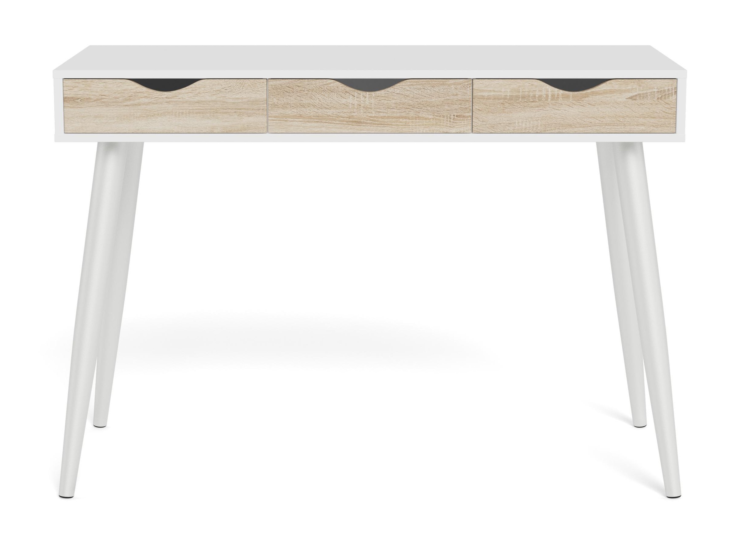 Mesa de oficina Norsica 113 (Blanco + Roble)