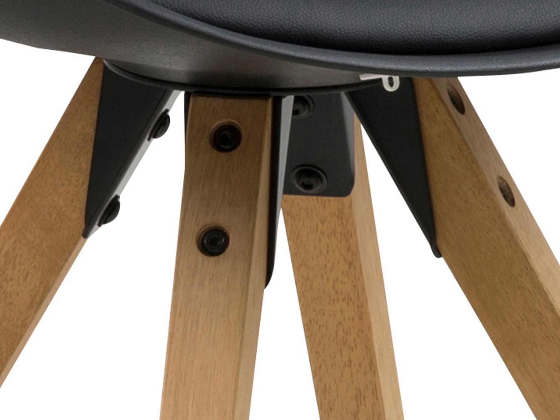 Silla Norsica 133 (Negro + Luminoso madera)