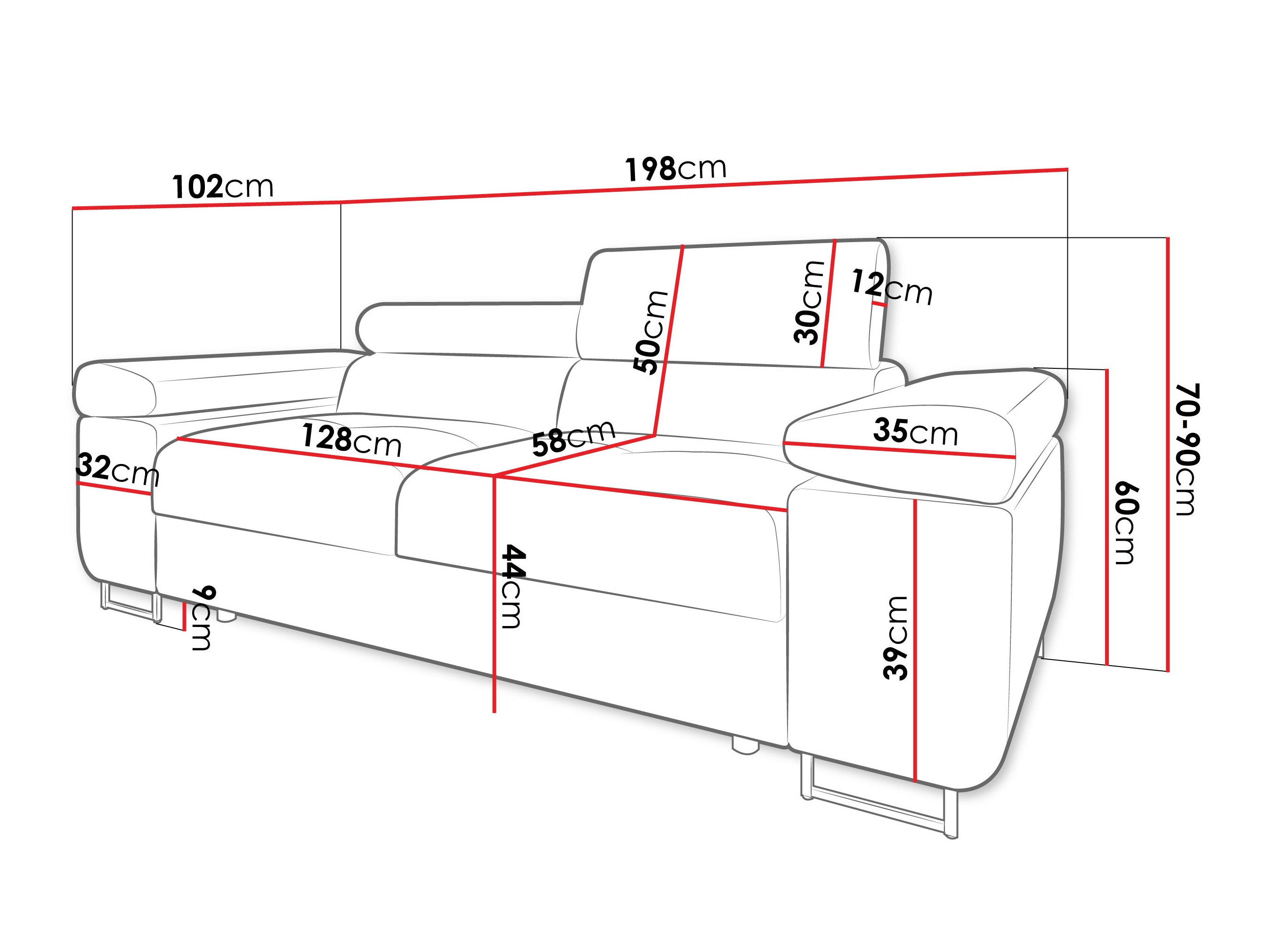 Sofá Comfivo Vinetum II (Soft 029 + Lux 05)