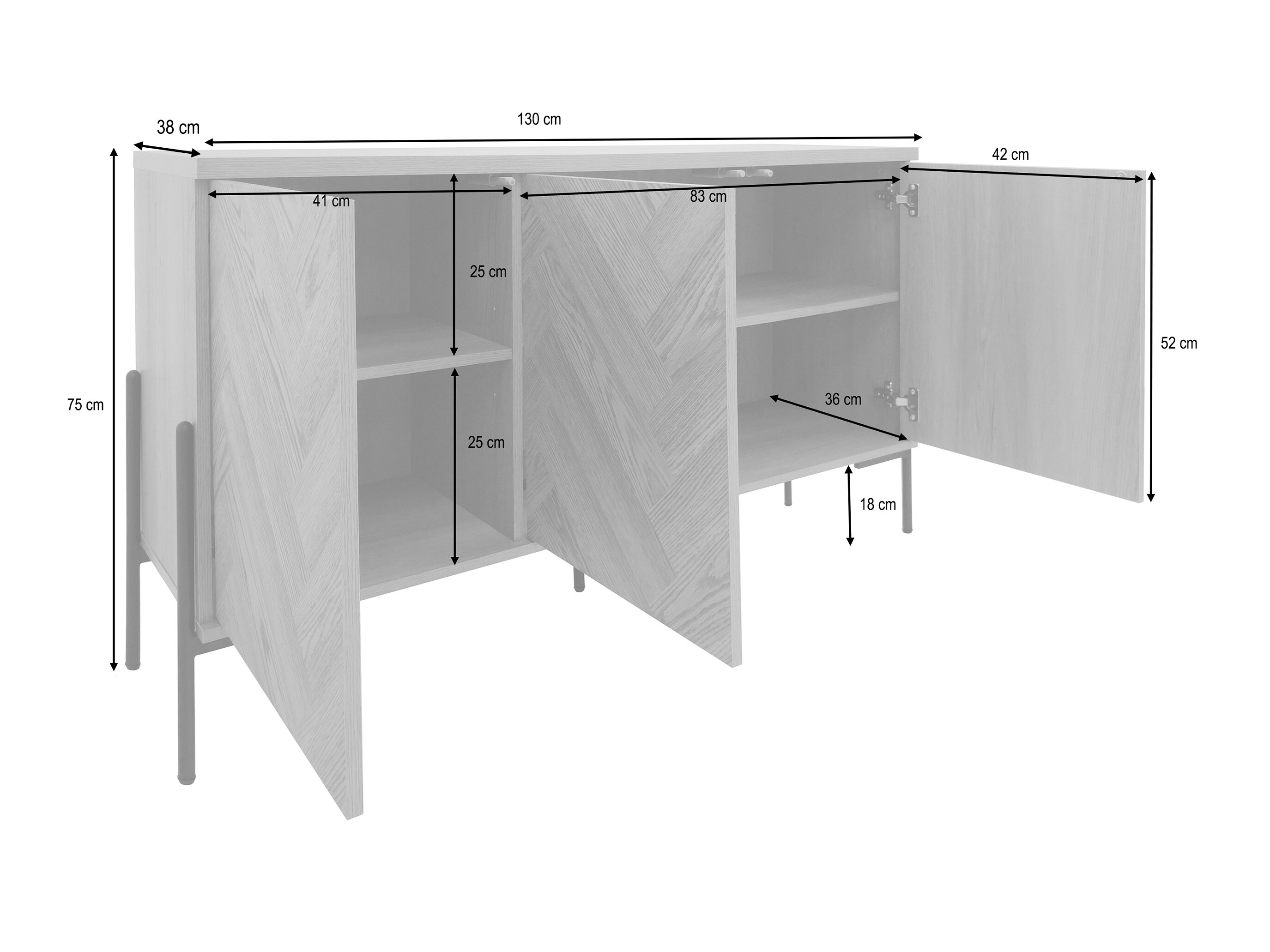 Aparador Denton 1522 (Roble)