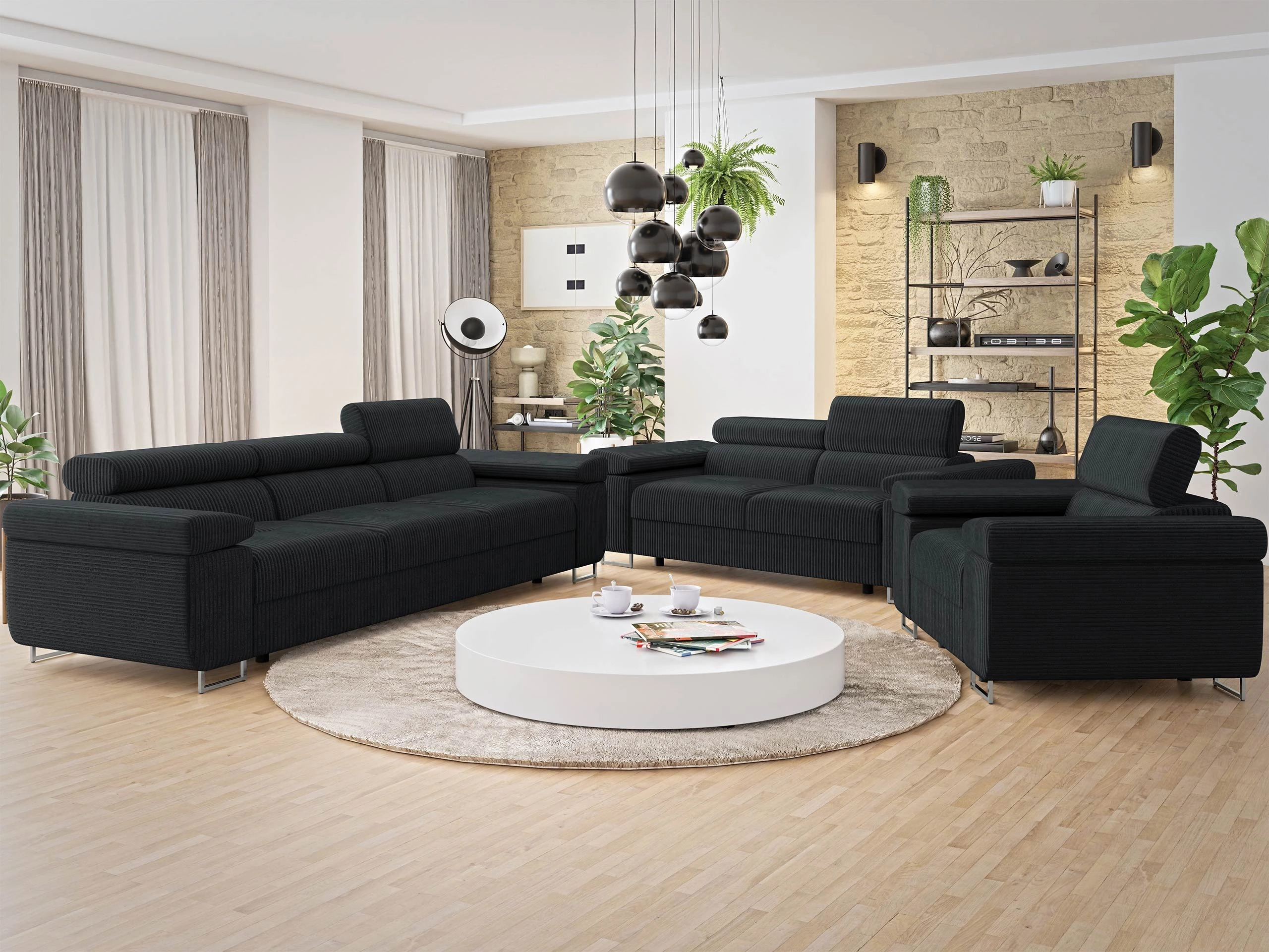 Conjunto de muebles tapizado Comfivo Vinetum (Poso 135)