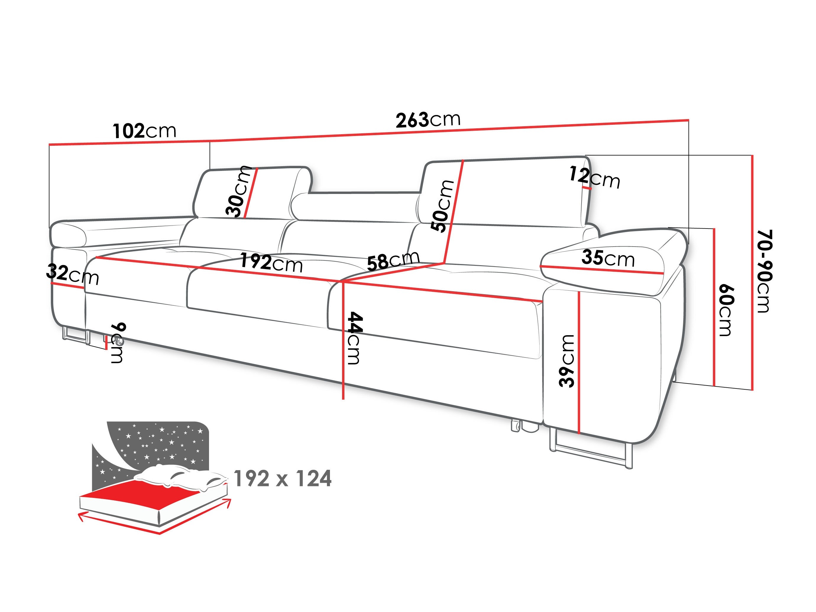 Sofá cama Comfivo Vinetum (Manila 02)