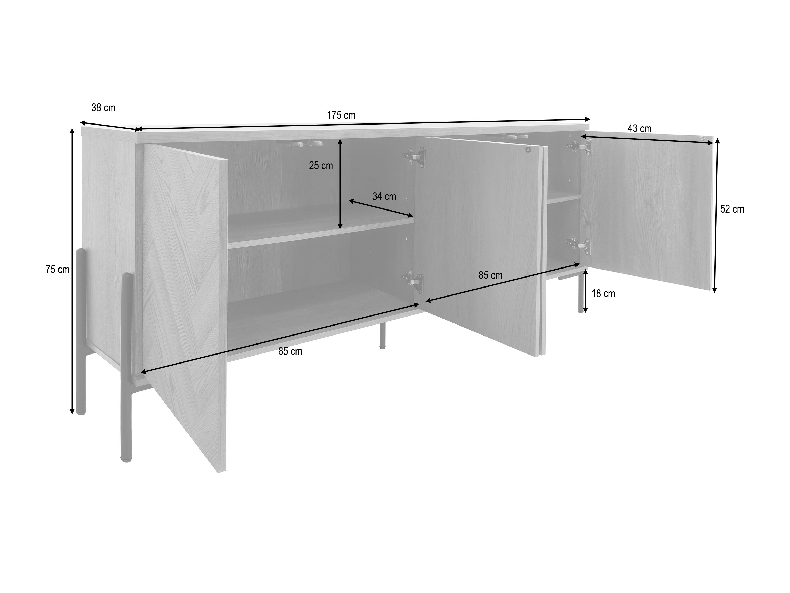 Aparador Denton 1523 (Roble)