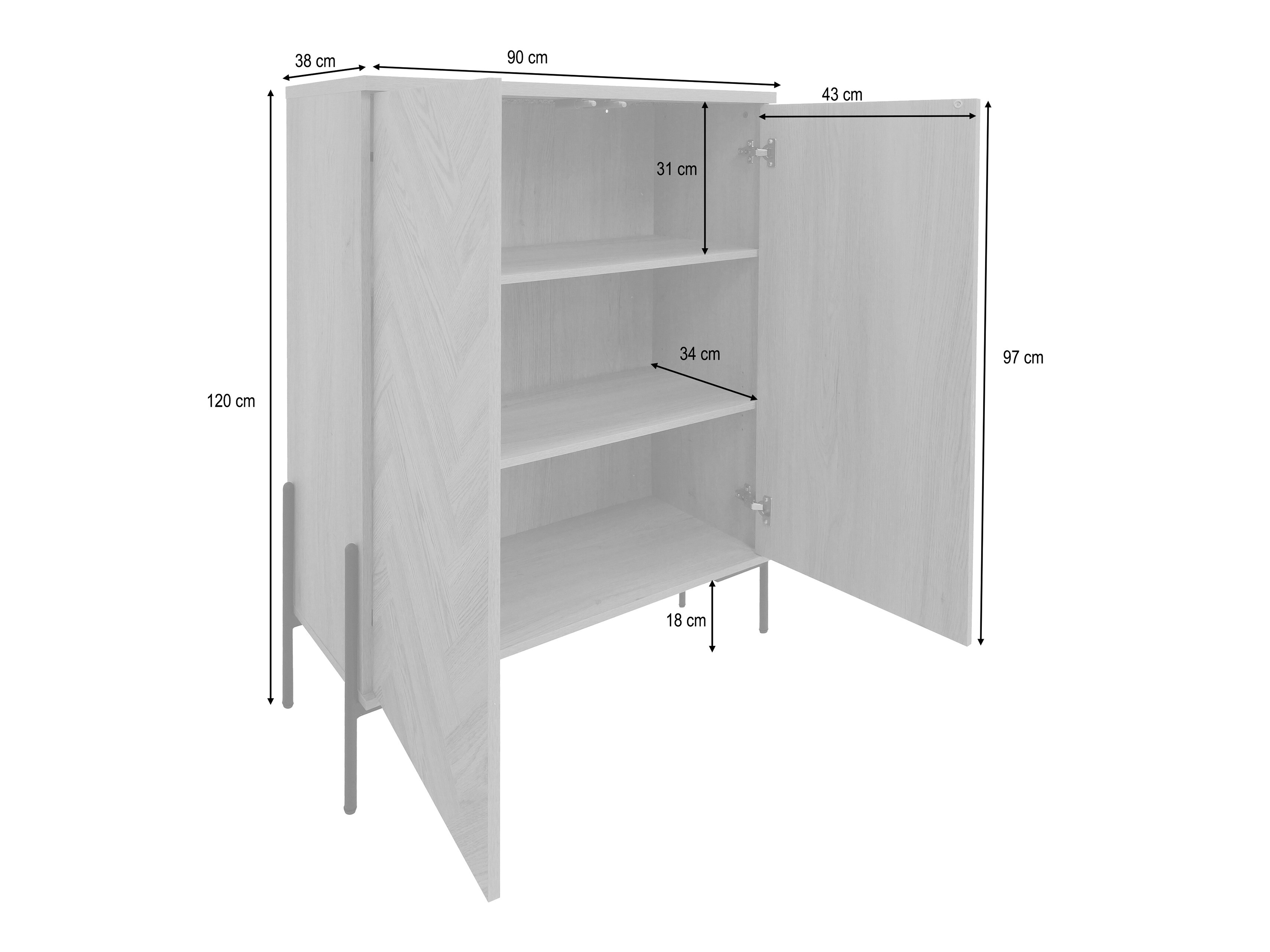 Aparador Denton 1524 (Roble)