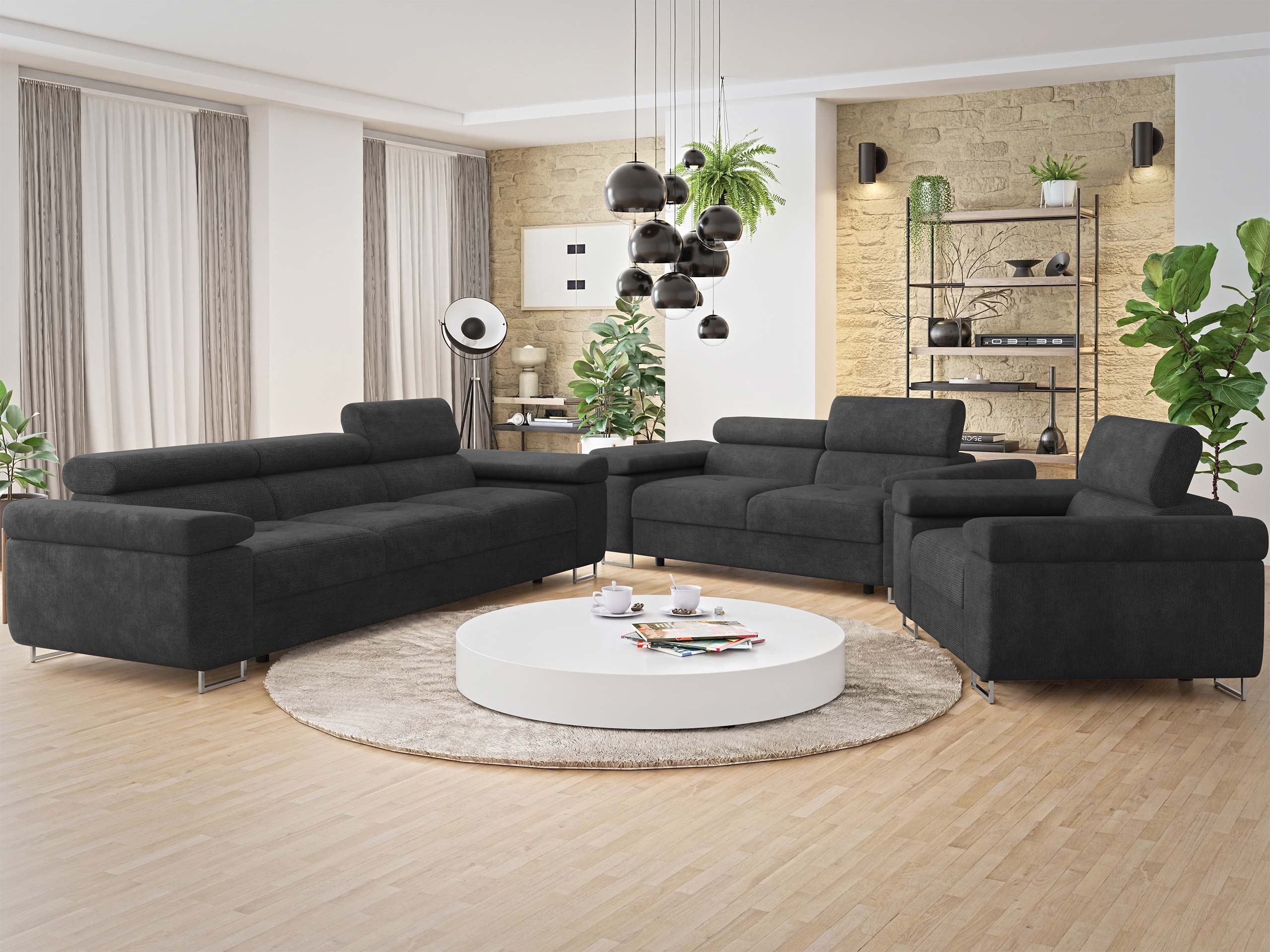 Conjunto de muebles tapizado Comfivo Vinetum (Margo 227.09)