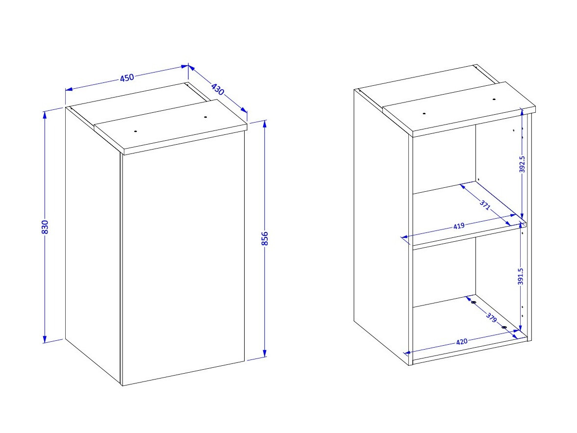 Armario de pared Nolcala 102 (Roble + Beige)