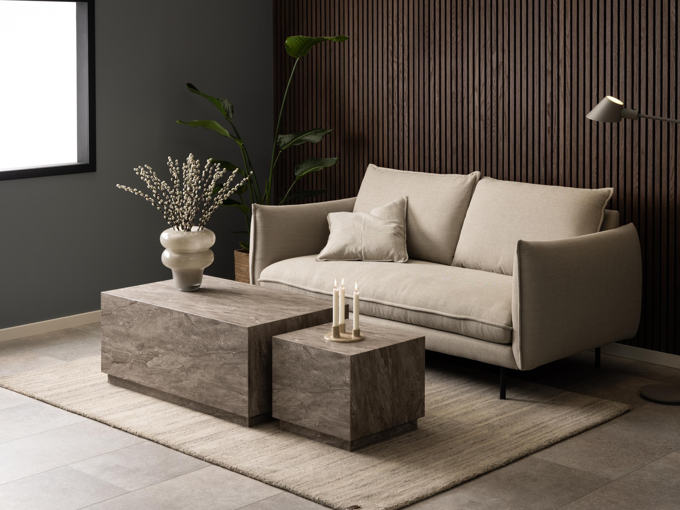 Conjunto mesa de centro Norsica 894 (Mármol gris)