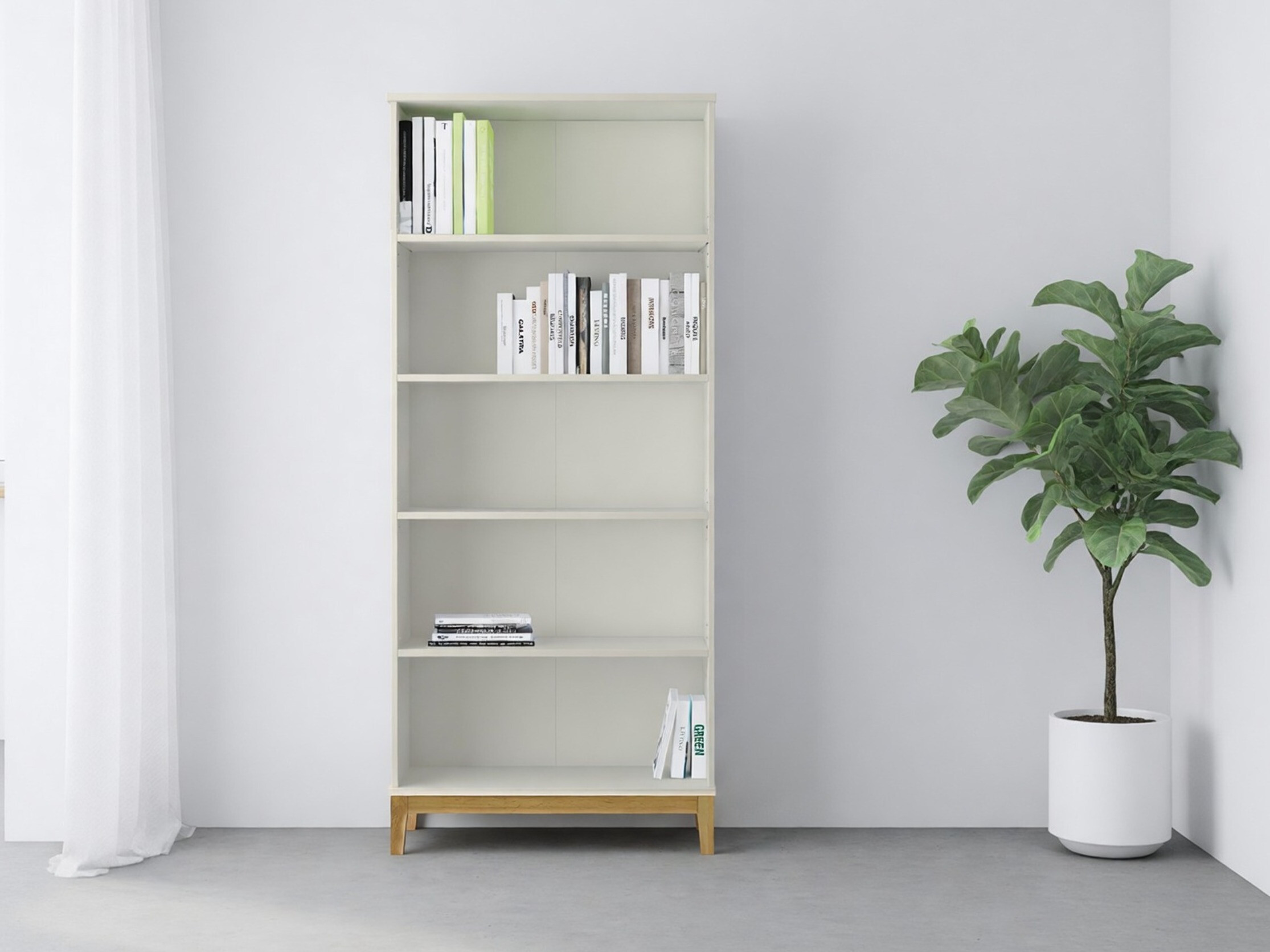 Estantería Felmelo 101 (Blanco + Roble wotan)