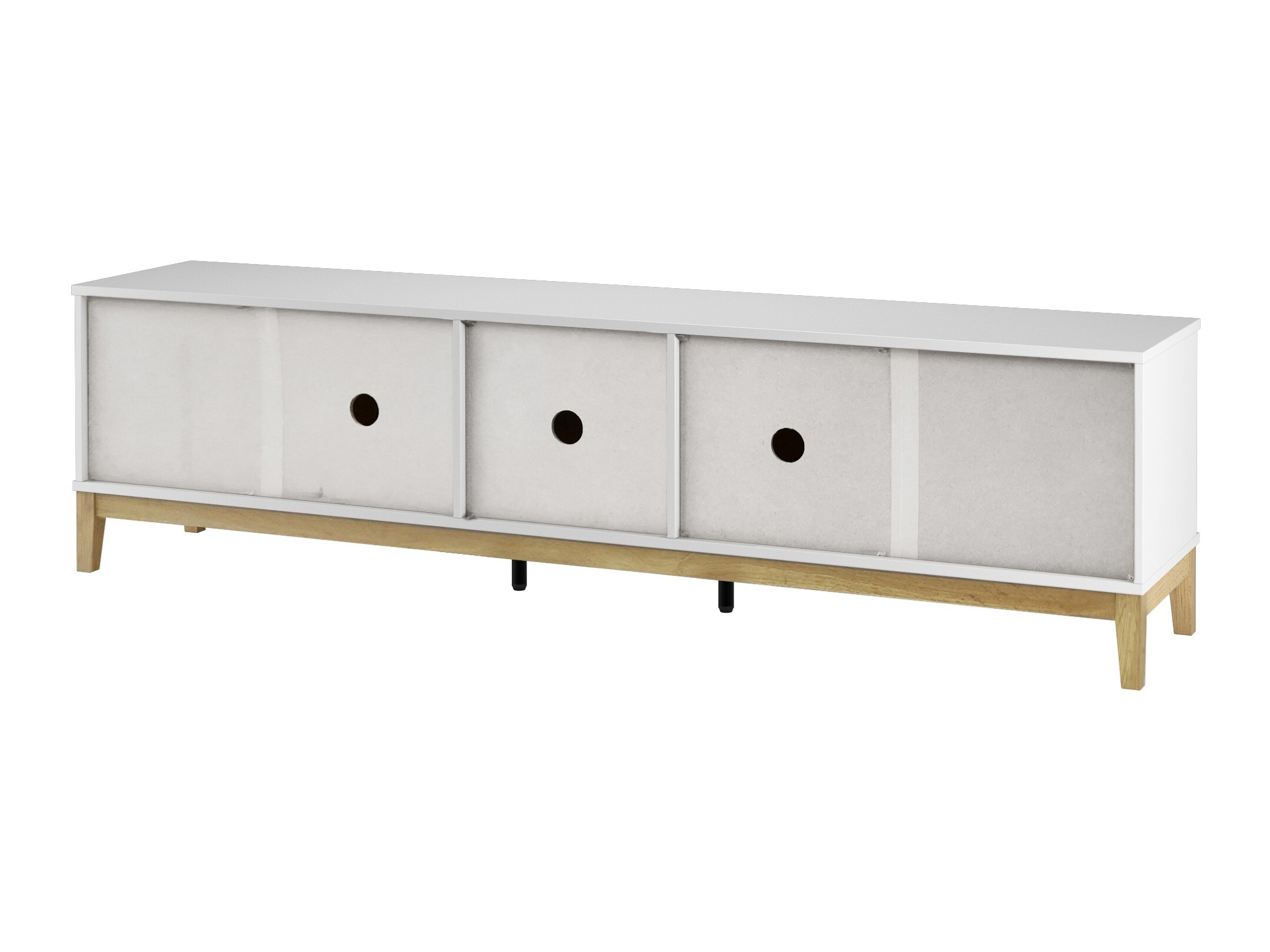 Mueble TV Felmelo 100 (Blanco + Roble wotan)