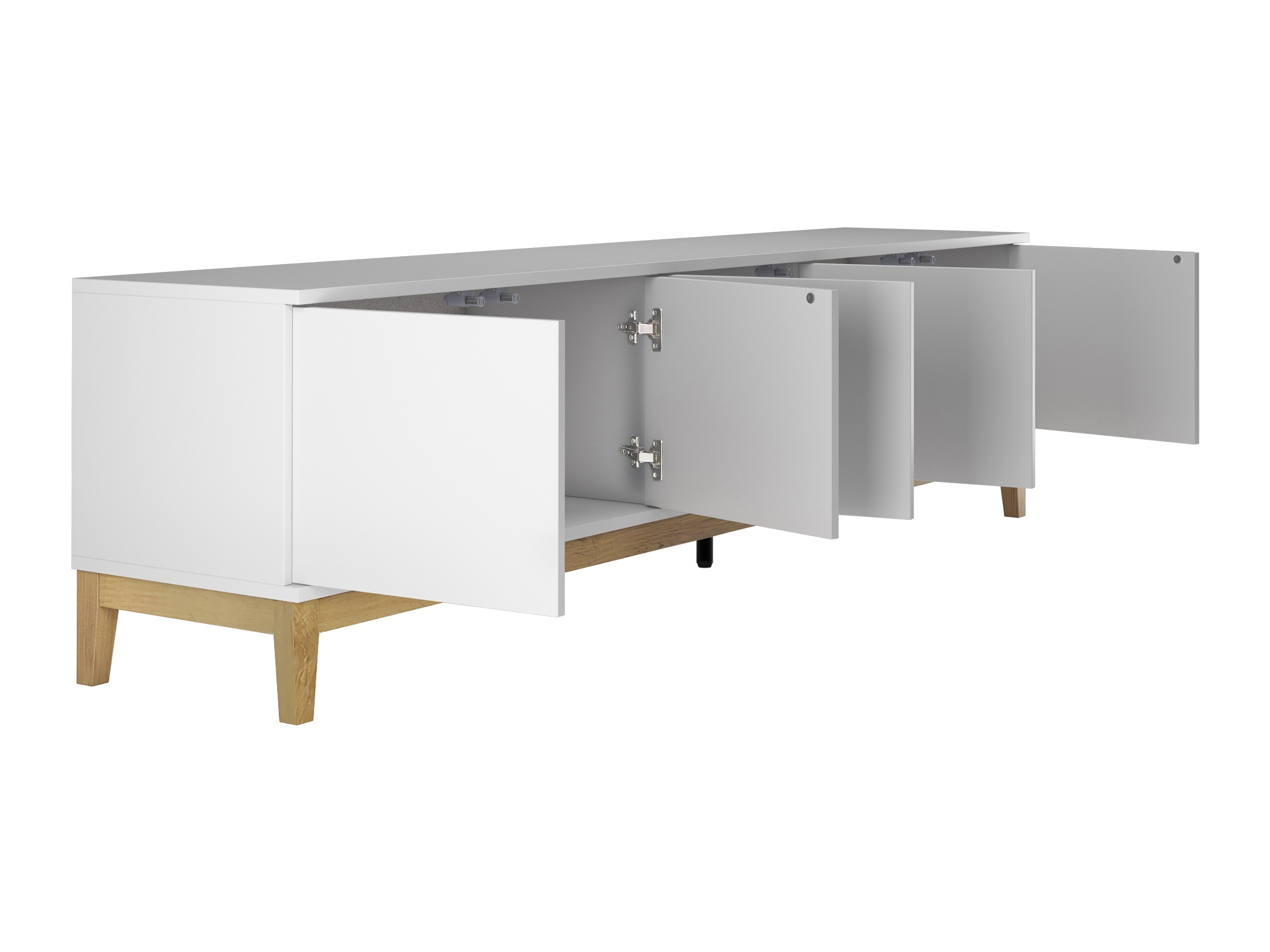 Mueble TV Felmelo 100 (Blanco + Roble wotan)