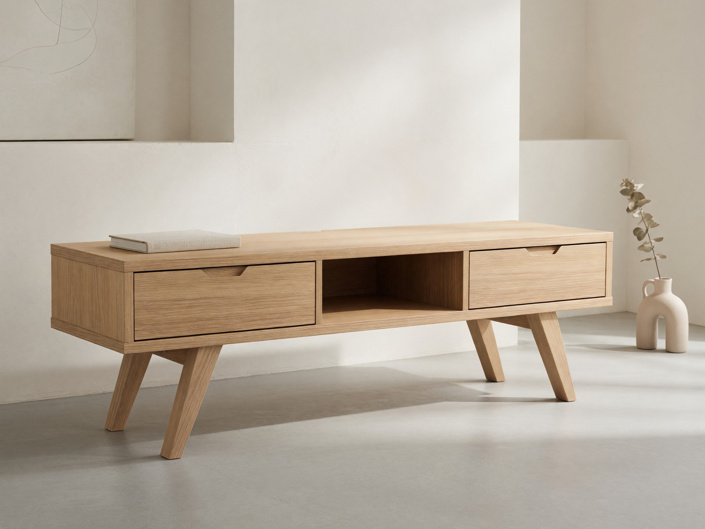 Mueble TV Norsica Albene 110 (Roble blanqueado)